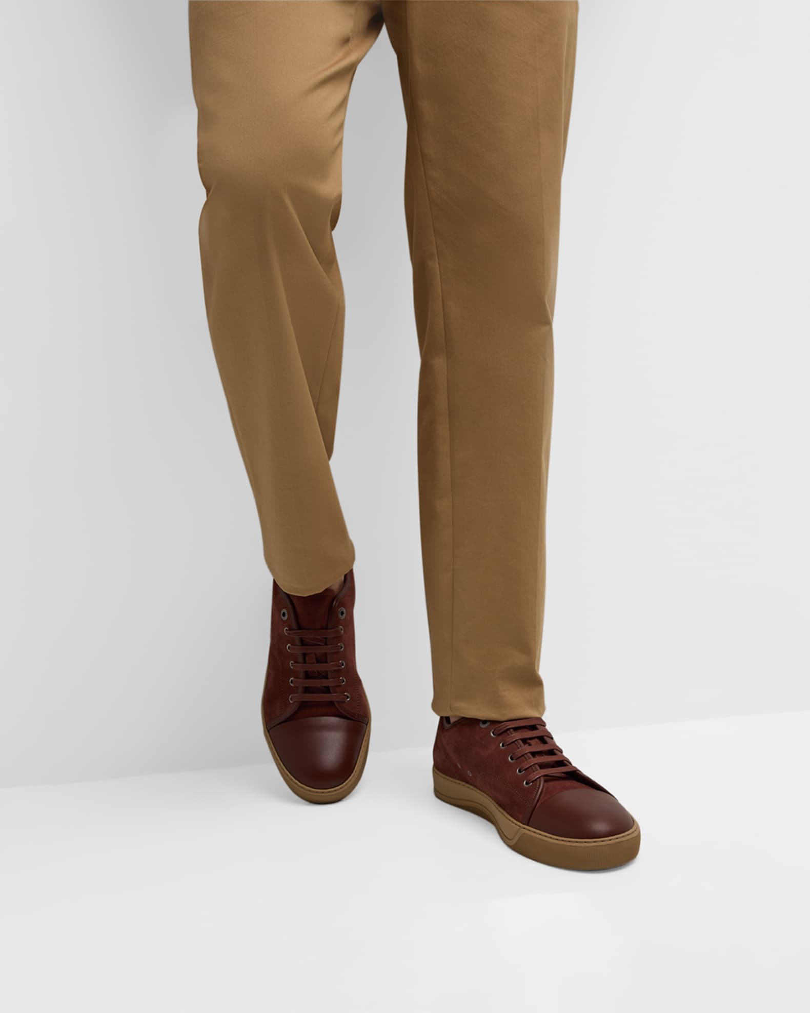 Men's Matte Cap-Toe Low-Top Sneakers 1