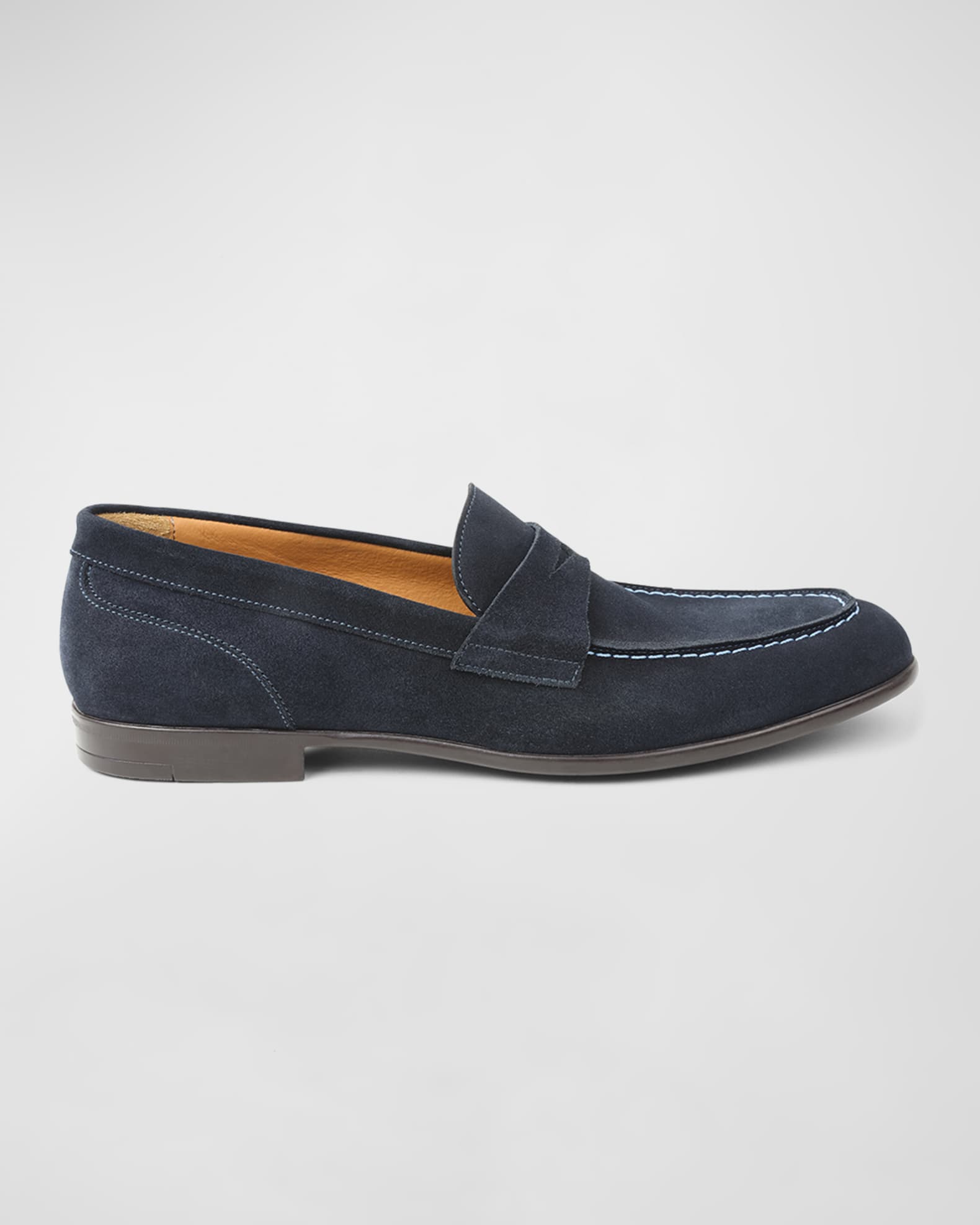 Bruno Magli Men's Silas Suede Penny Loafers | Neiman Marcus