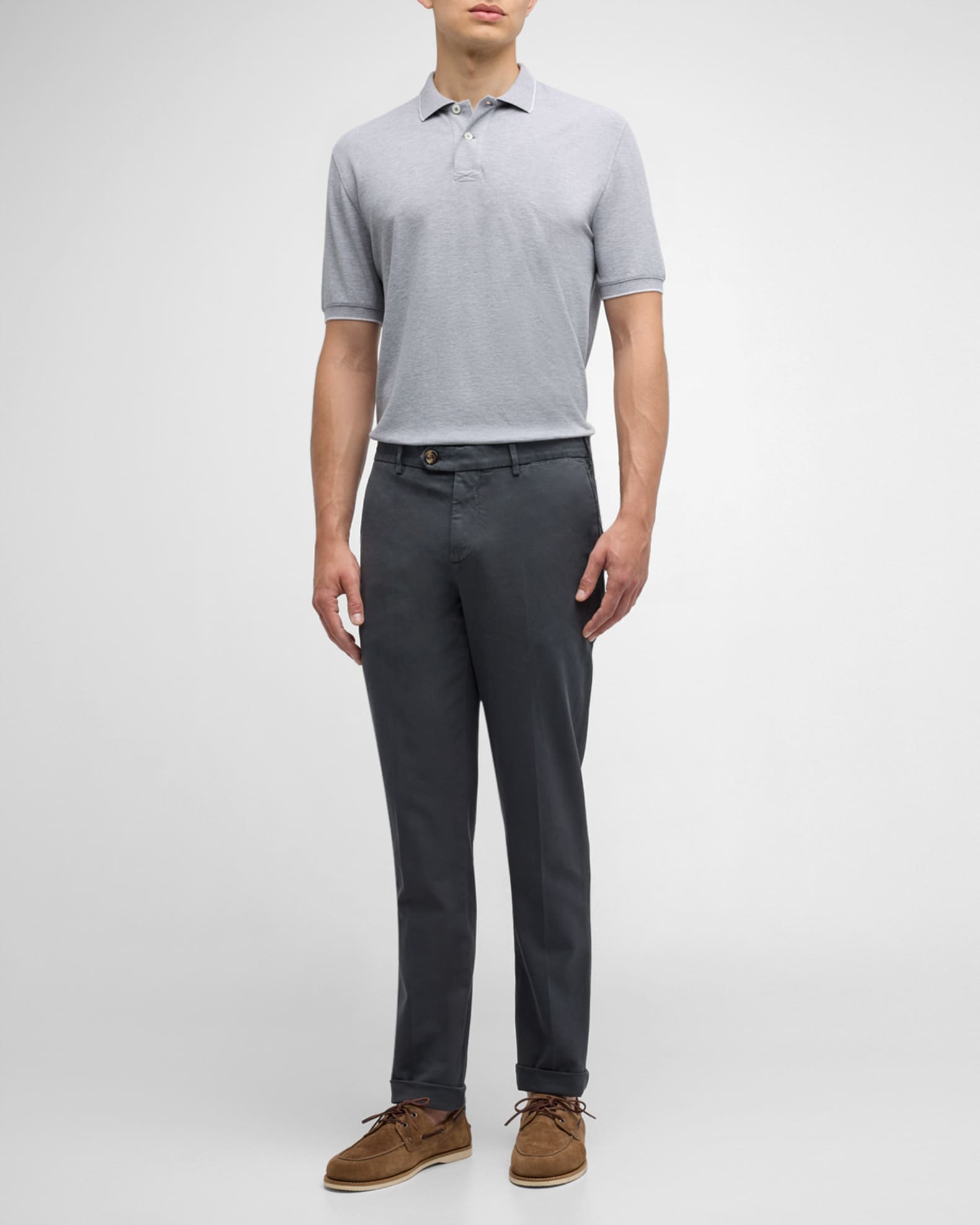 Men's Solid Pique Polo Shirt 1