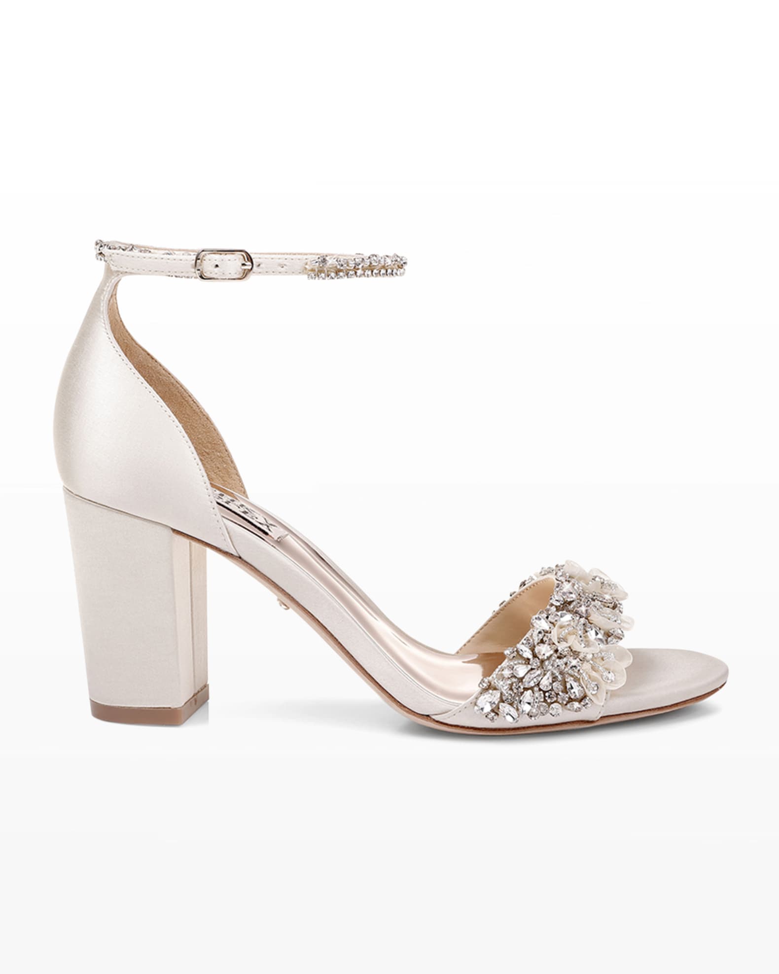 Finesse Satin Pumps w/ Crystals 1