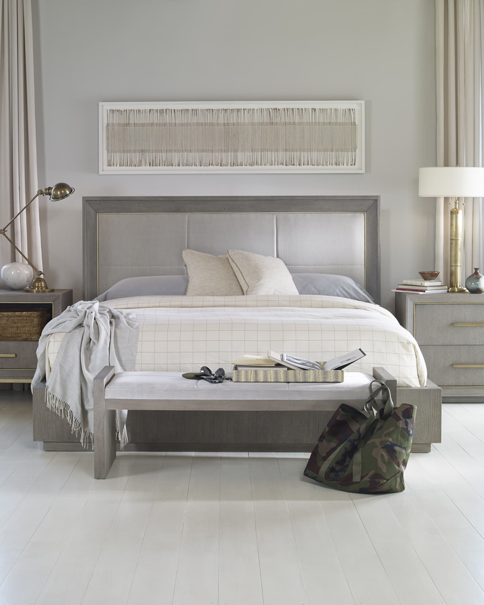 Taylor Faux-Shagreen King Bed