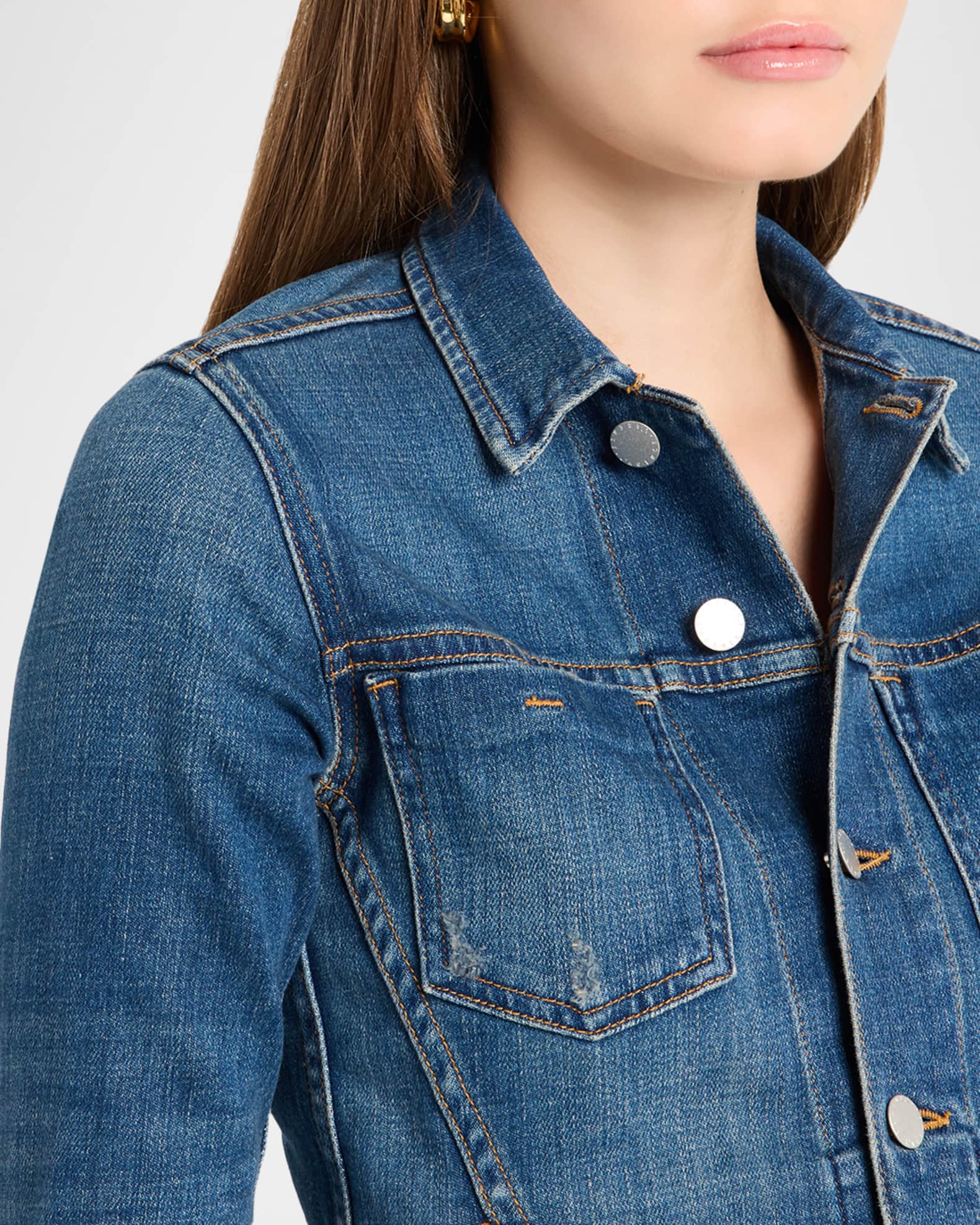 Janelle Slim Raw-Edge Jacket | Neiman Marcus