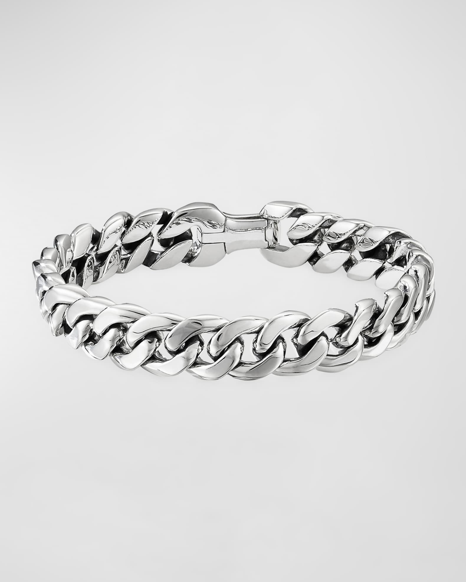 David Yurman Men's Curb Chain Bracelet in Silver, 11.5mm | Neiman Marcus