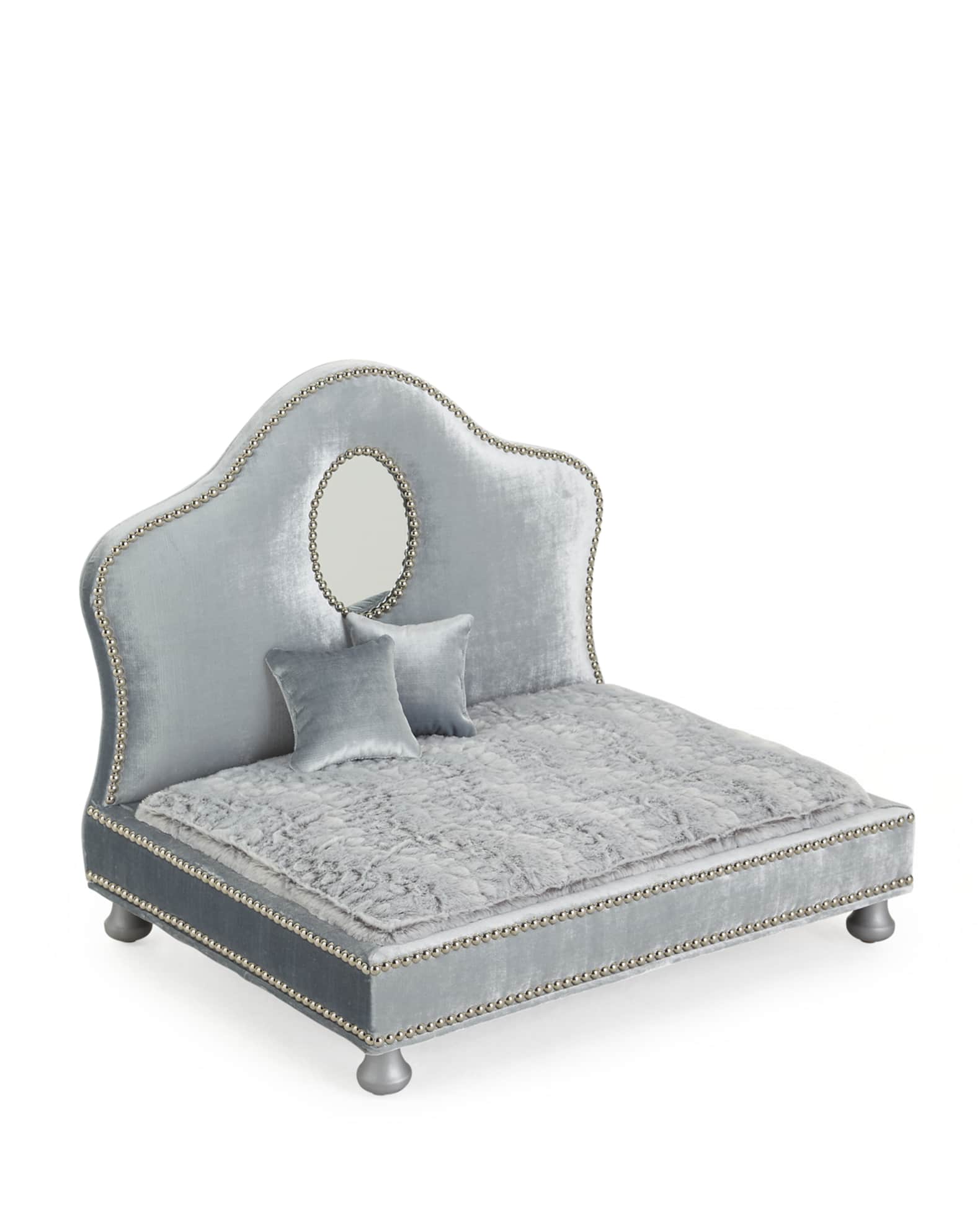 Haute House Lenor Pet Bed with Mirror Trim Neiman Marcus
