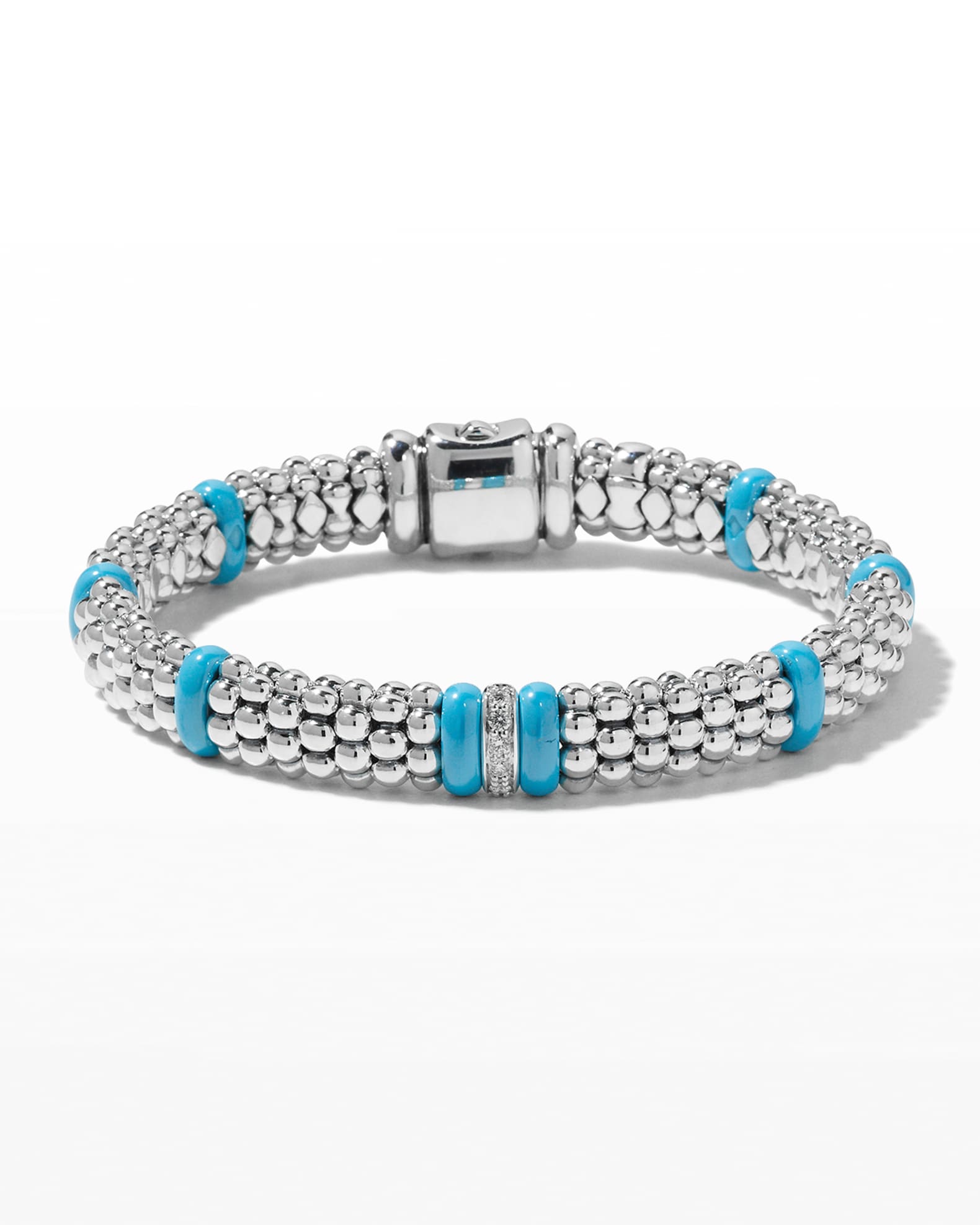 LAGOS Blue Caviar Diamond Station Bracelet | Neiman Marcus