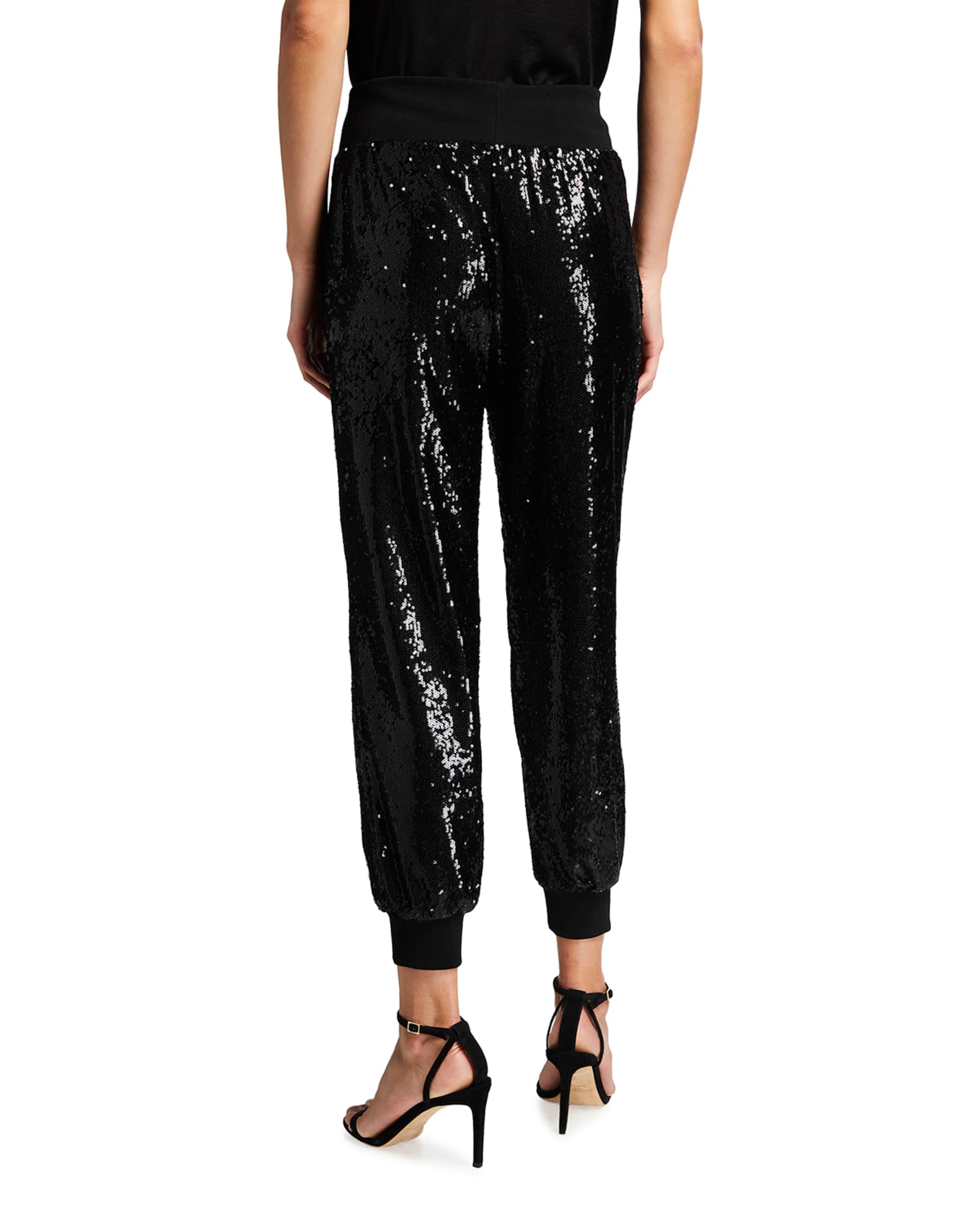 Giles Sequined Pull-On Jogger Pants 1