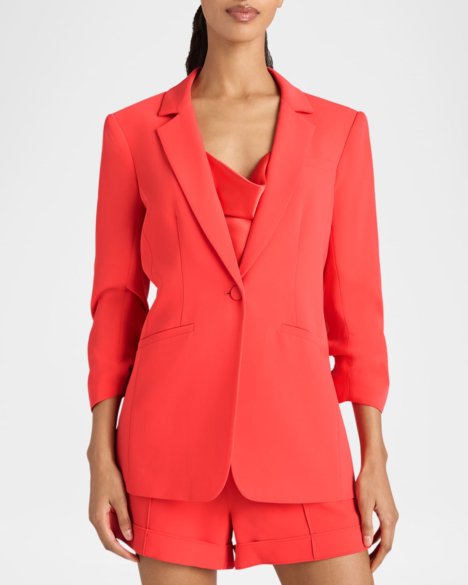 Khloe Crepe 3/4-Sleeve Blazer 1