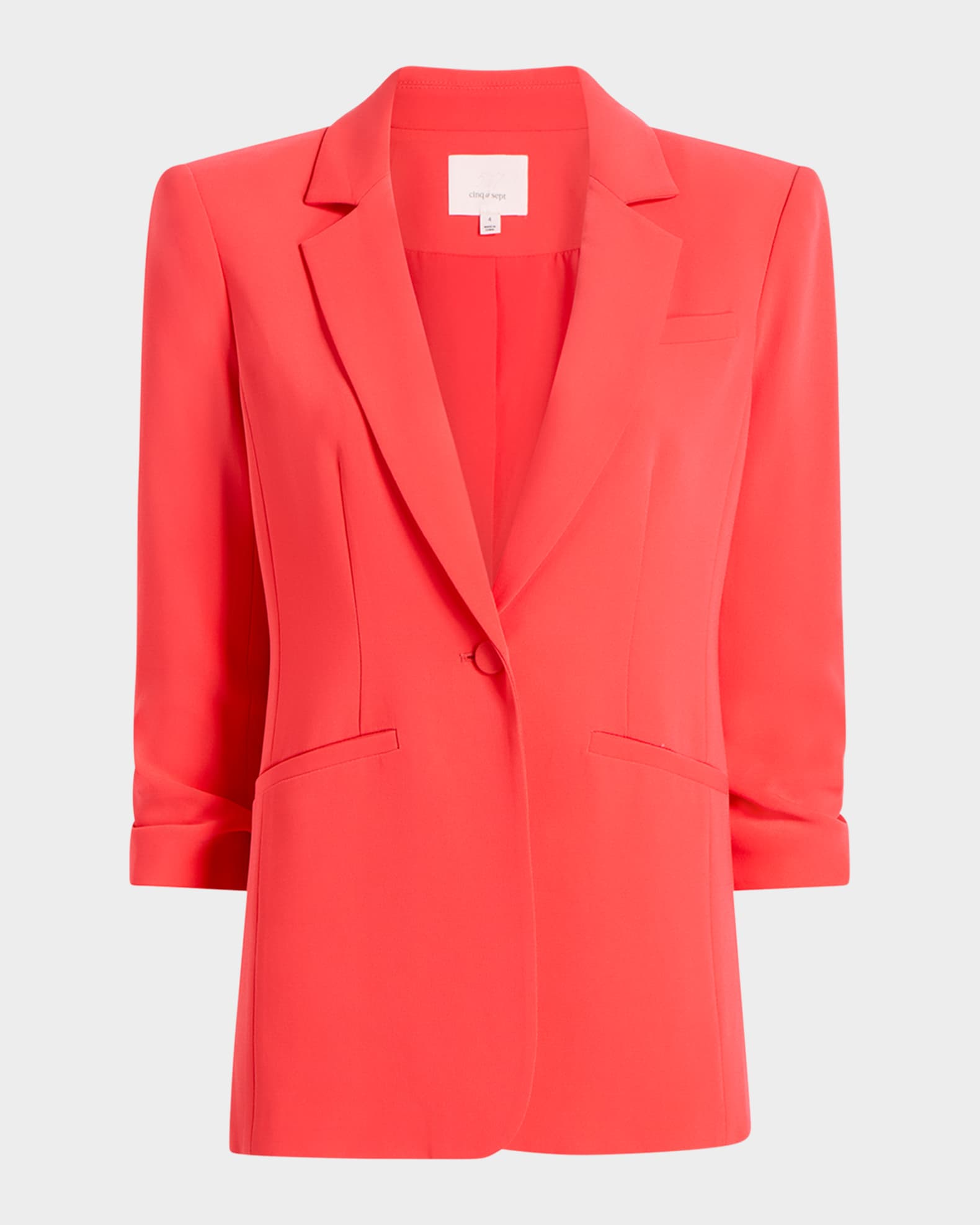 Khloe Crepe 3/4-Sleeve Blazer 0