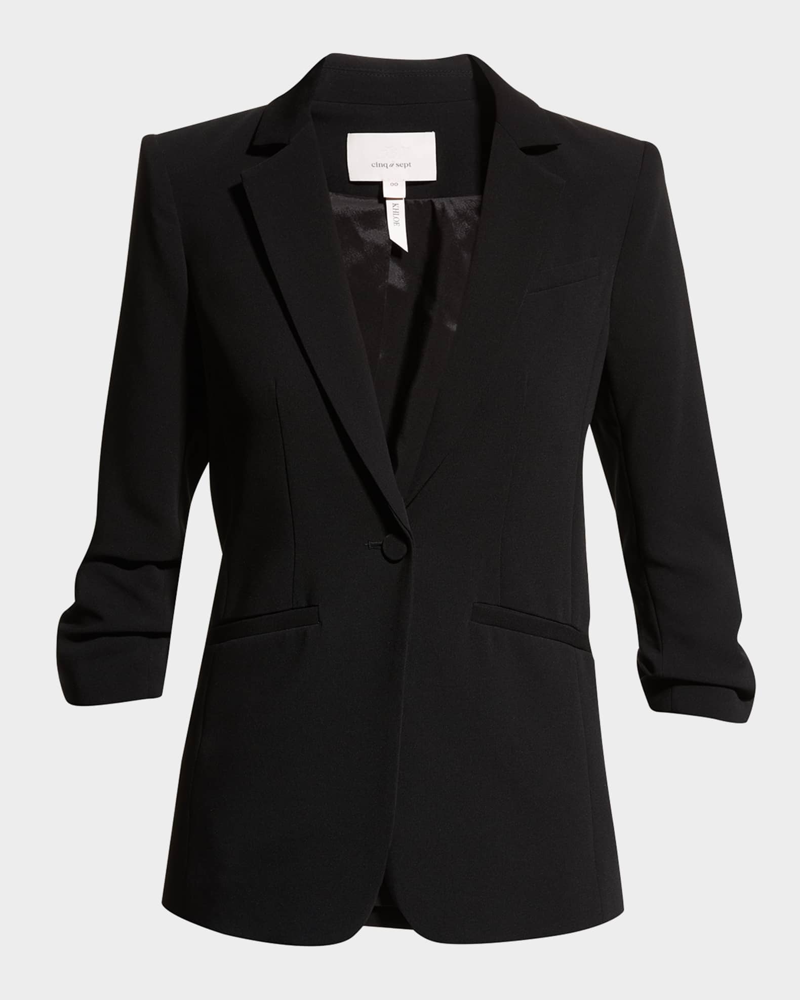 Khloe Crepe 3/4-Sleeve Blazer 0