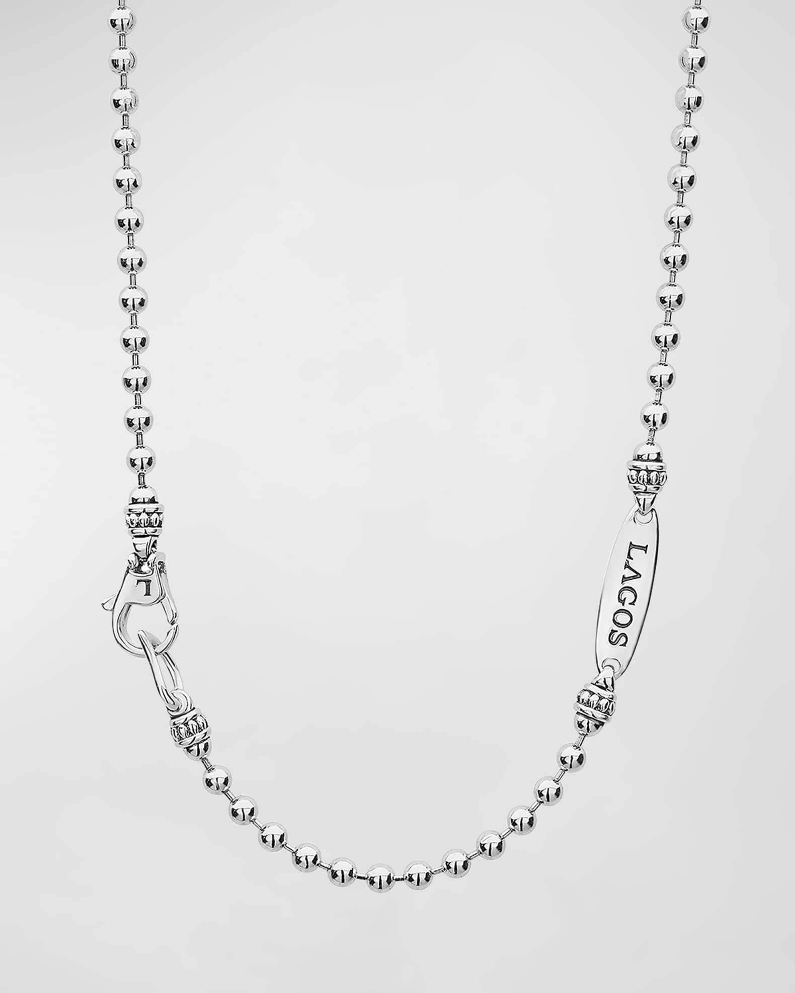LAGOS Maya 24mm Inlay Pendant Necklace Lapis Neiman Marcus