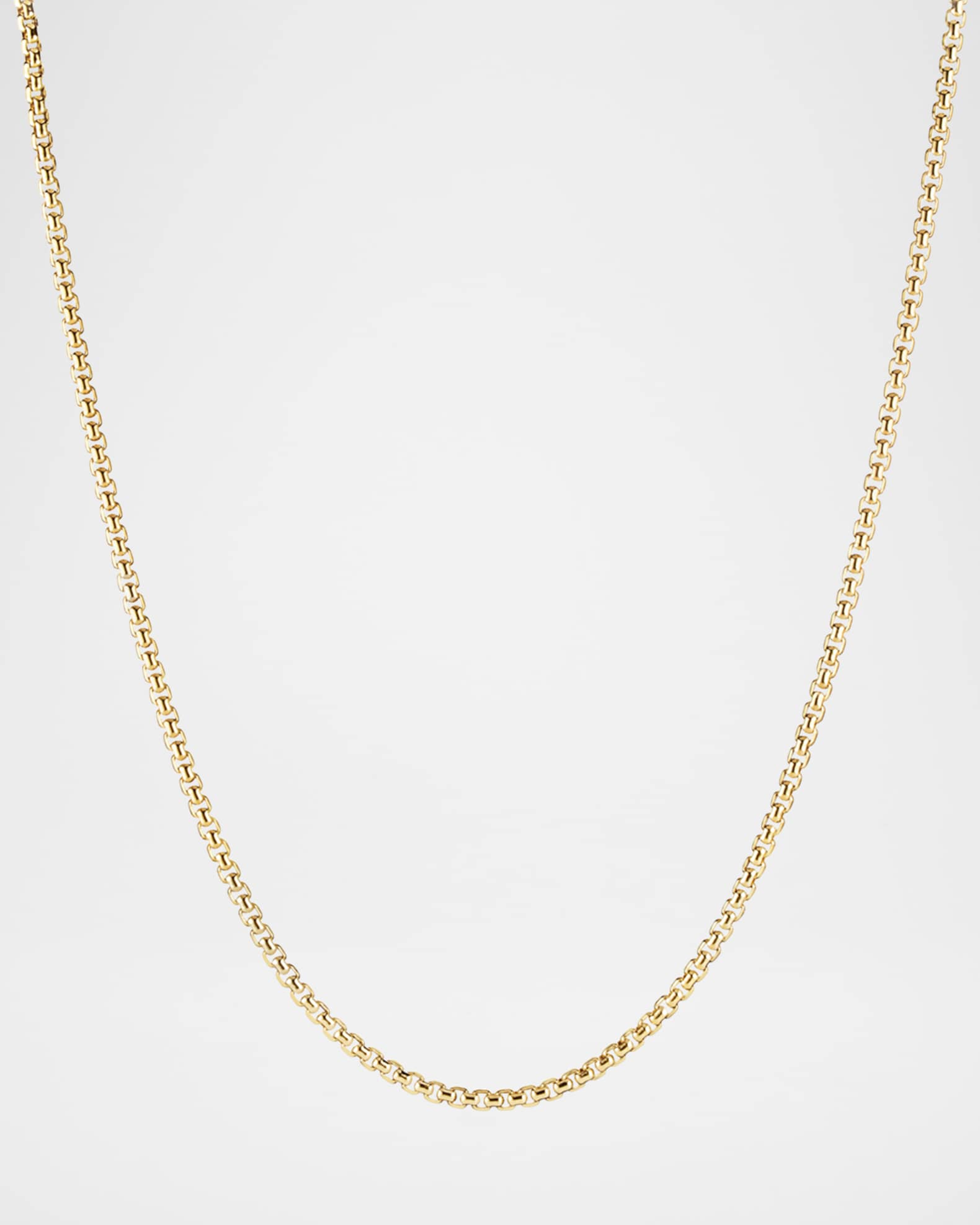David Yurman Men's Box Chain Necklace in 18K Gold, 3.6mm, 26"L