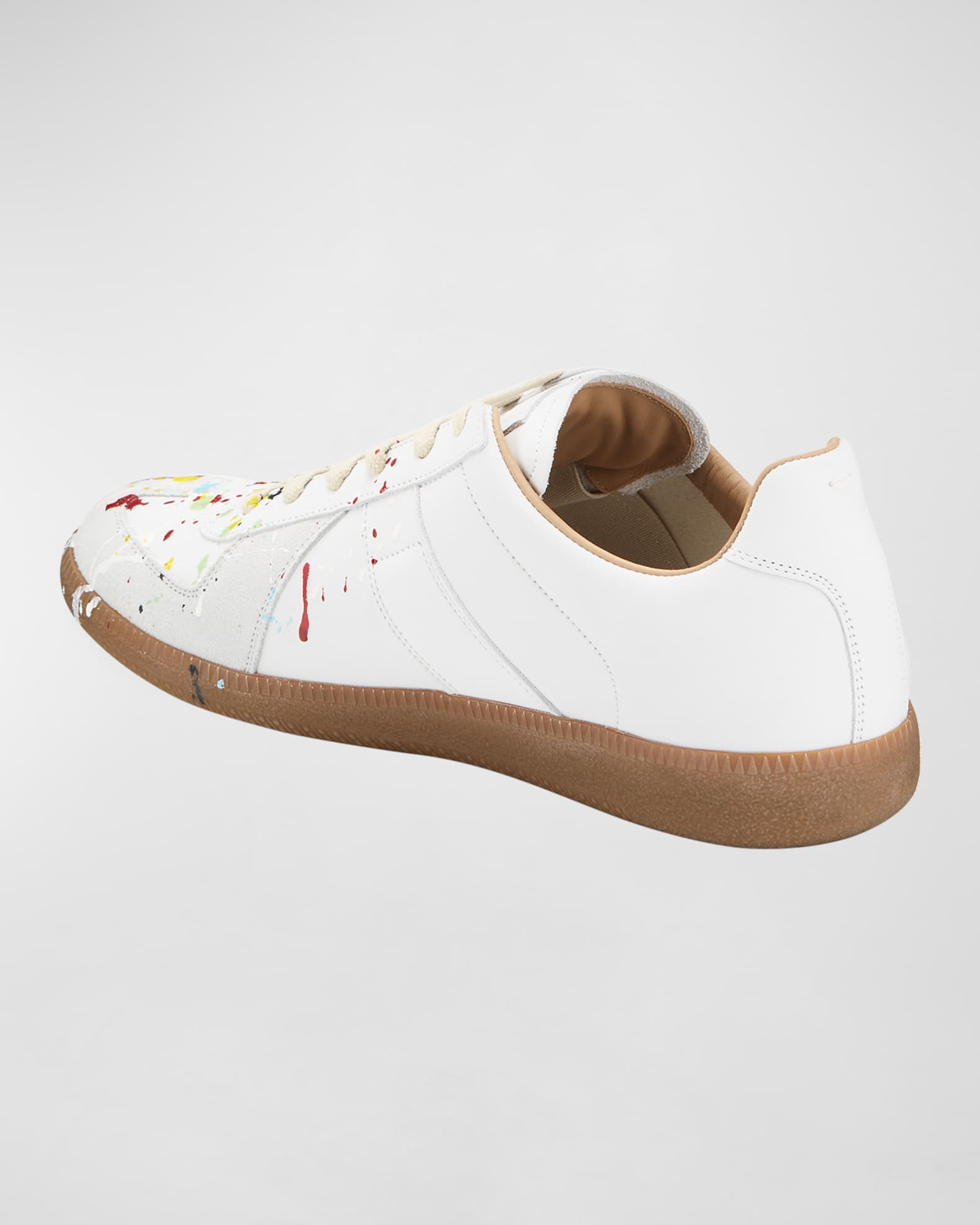 Maison Margiela Men's Replica Paint-Splatter Sneakers | Neiman Marcus