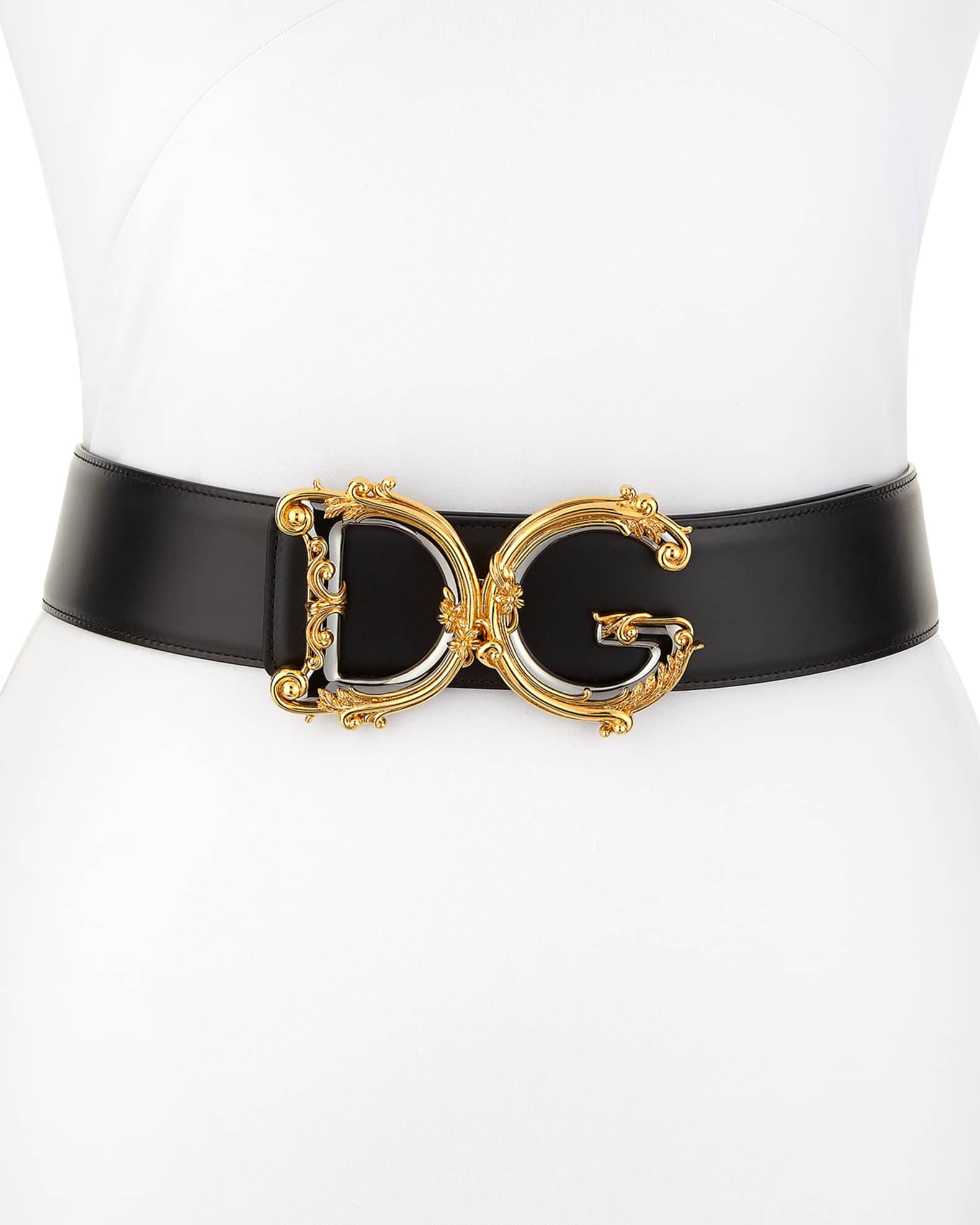 Baroque Logo Leather Belt 0