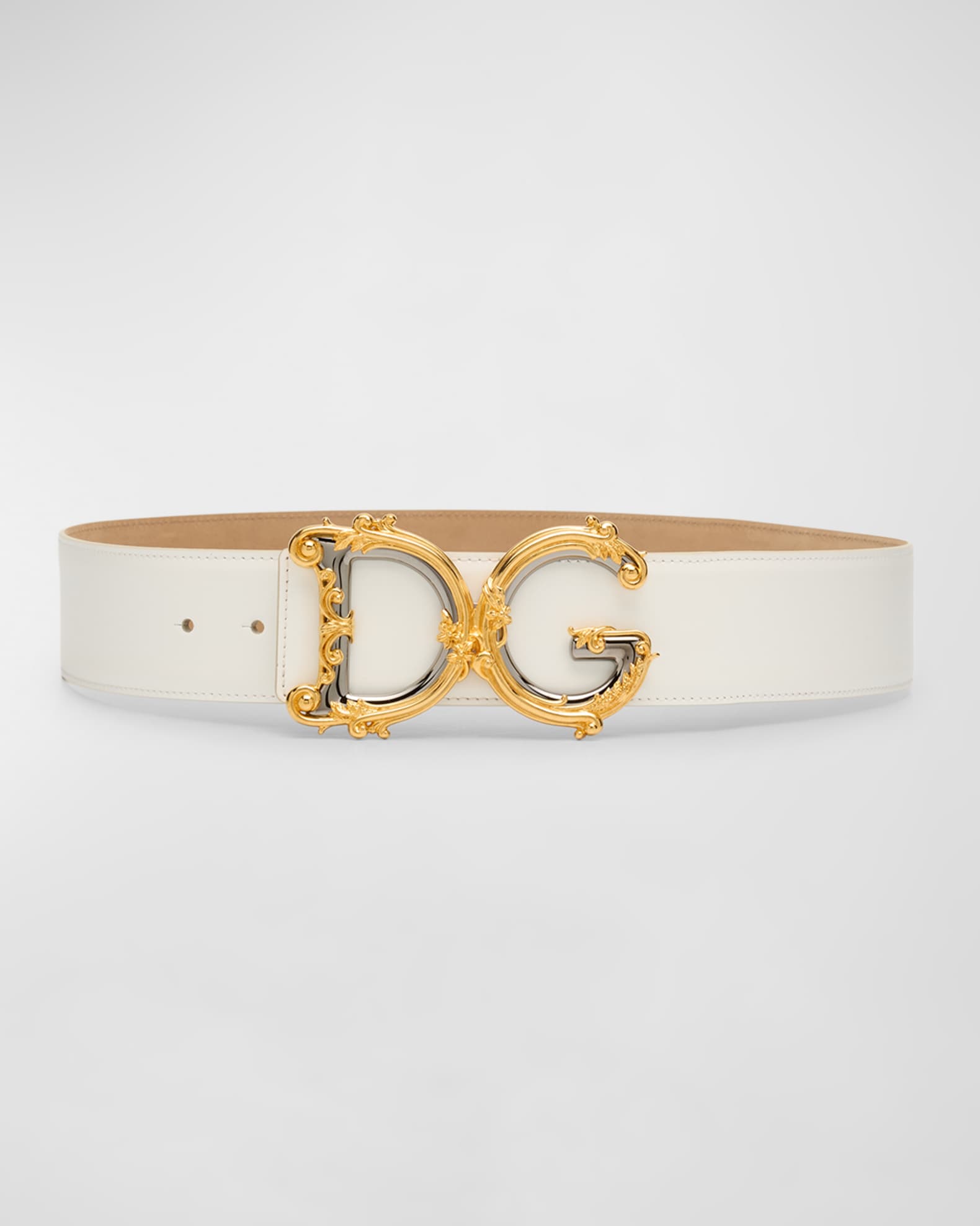 Baroque Logo Leather Belt 0