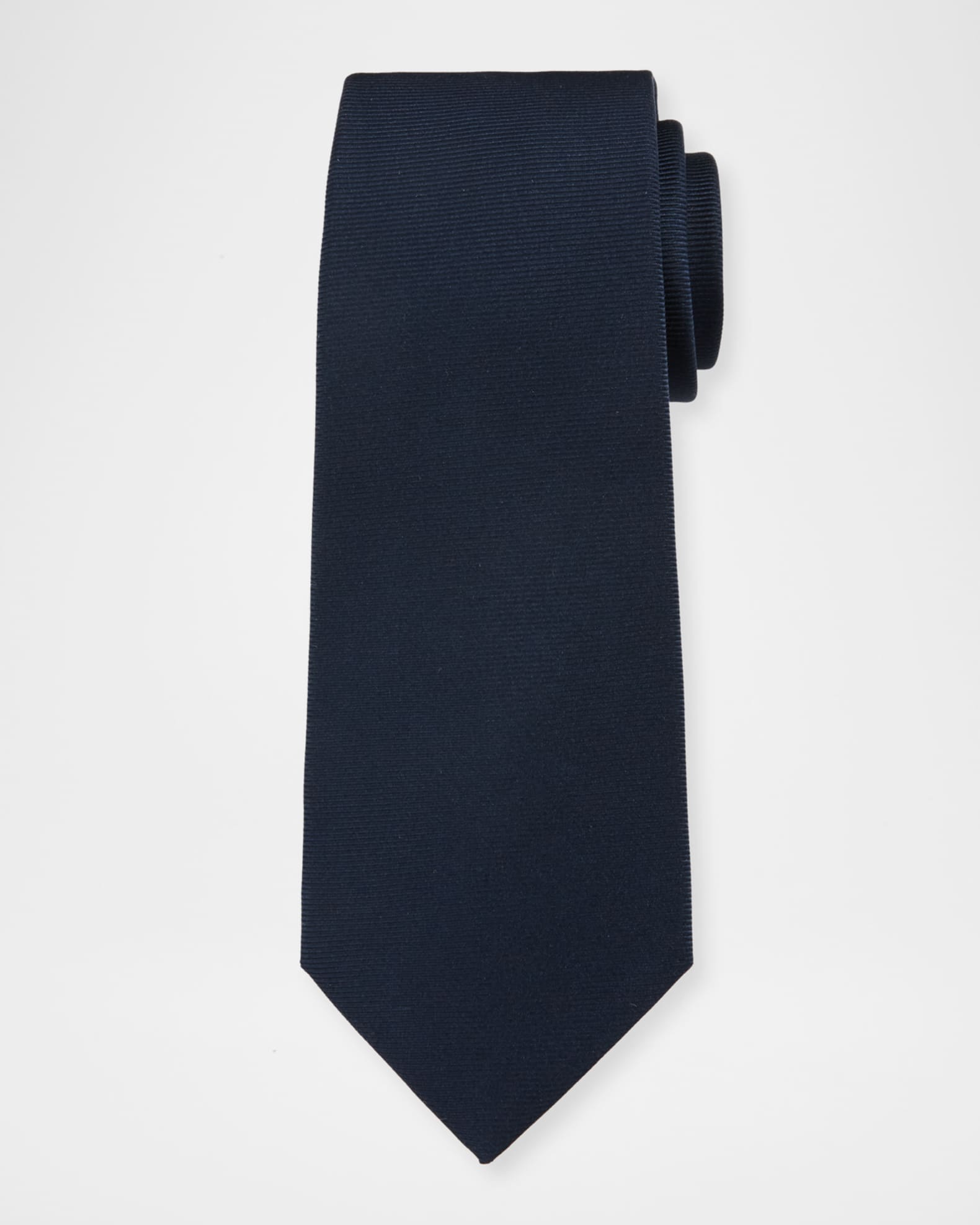 Solid Silk Twill Tie, Navy 0