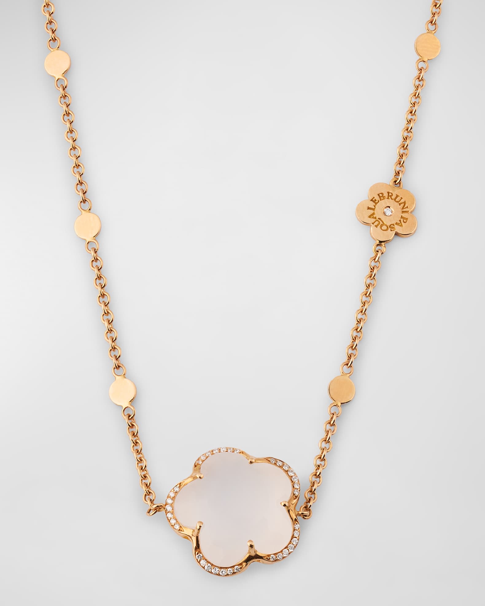 Pasquale Bruni Bon Ton 18k Rose Gold White Quartz Necklace | Neiman Marcus