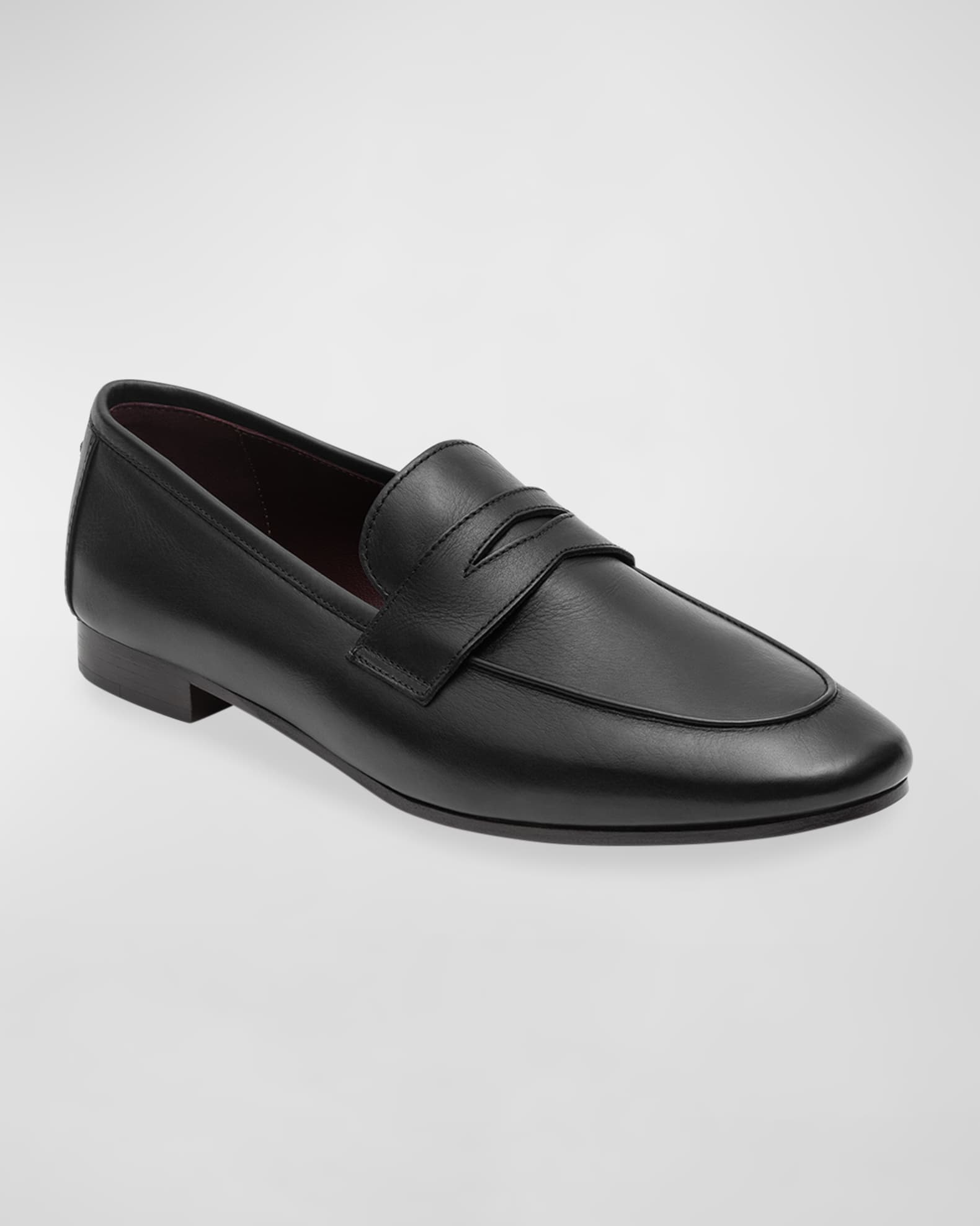 Flaneur Leather Flat Penny Loafers 1