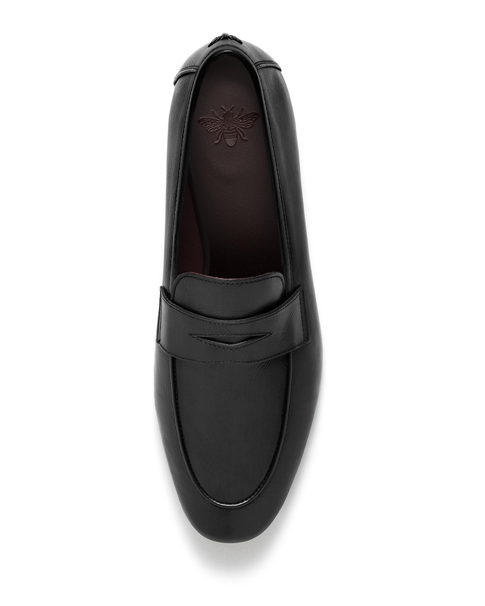 Bougeotte Flaneur Leather Flat Penny Loafers | Neiman Marcus display picture 3