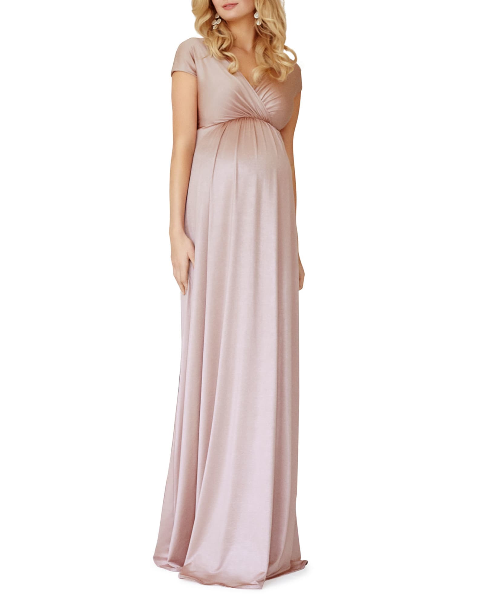 Tiffany Rose Maternity Francesca Short-Sleeve Maxi Dress | Neiman Marcus