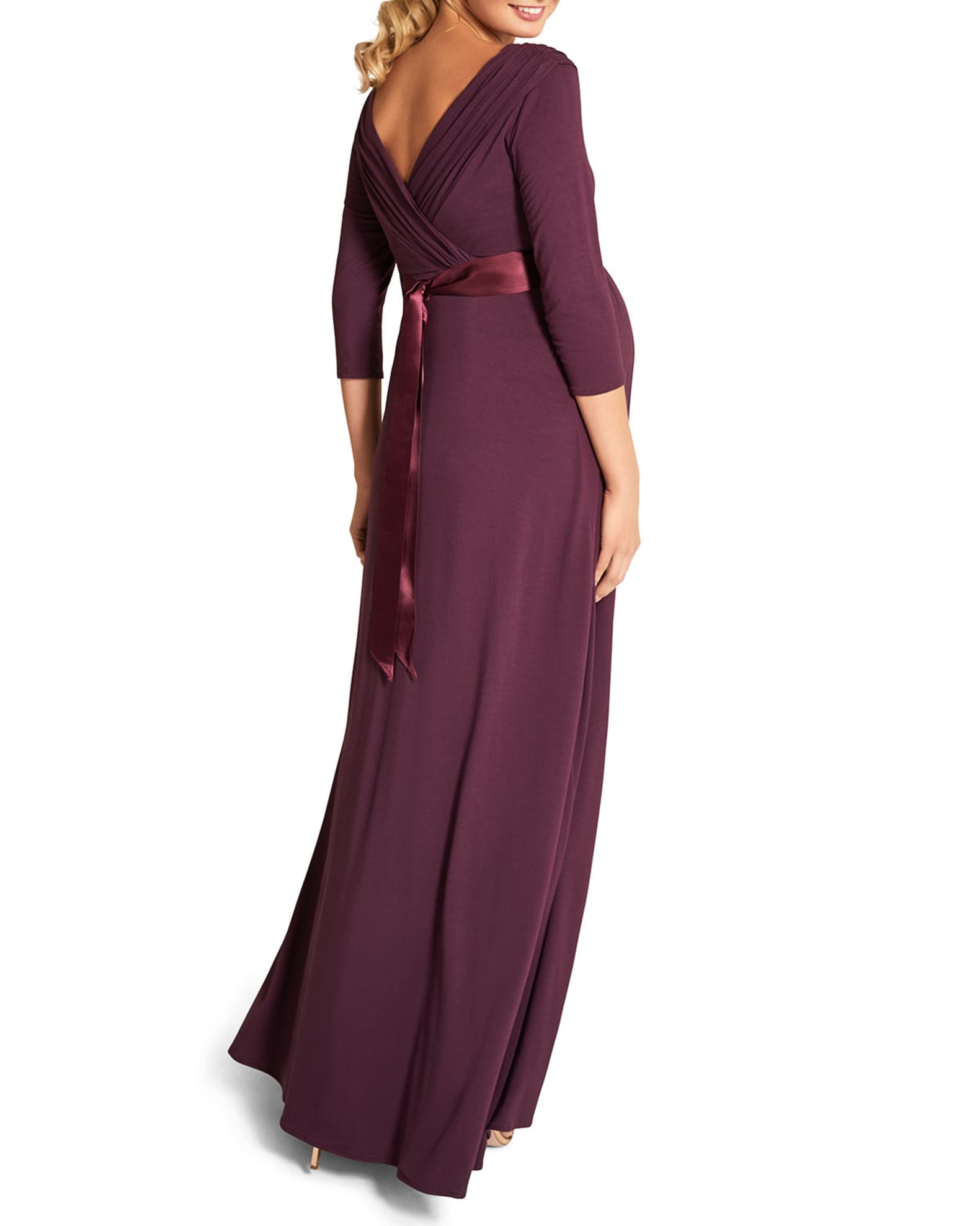 Tiffany Rose Maternity Willow Surplice 3/4-Sleeve Jersey Gown | Neiman ...