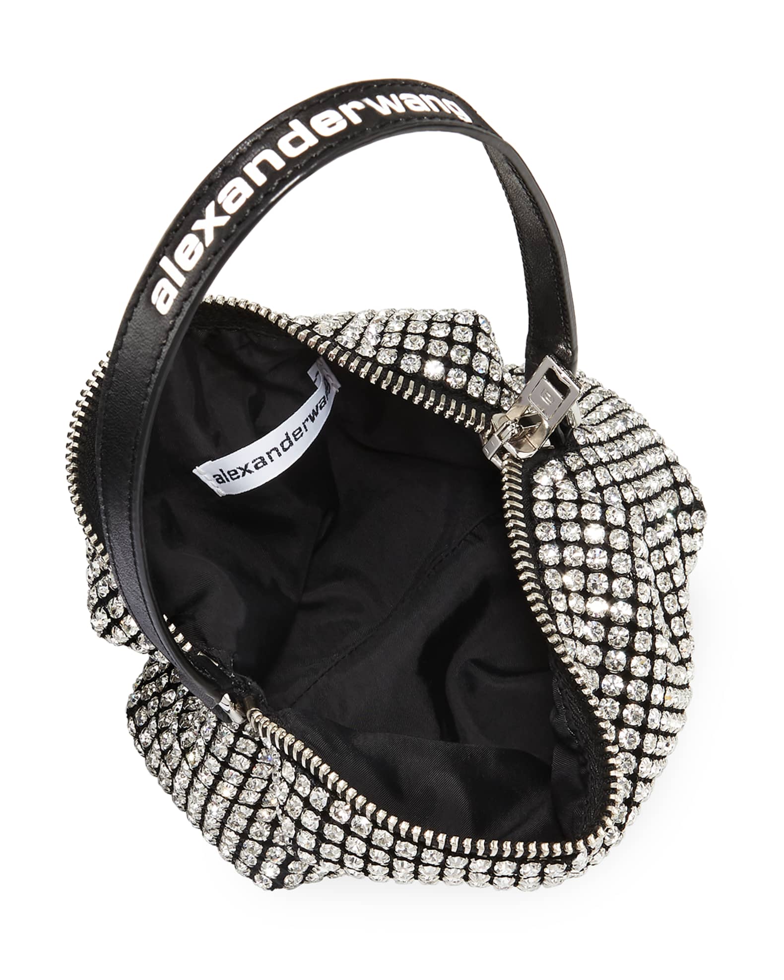 Alexander Wang Rhinestone Chain-Mesh Medium Pouch Shoulder Bag