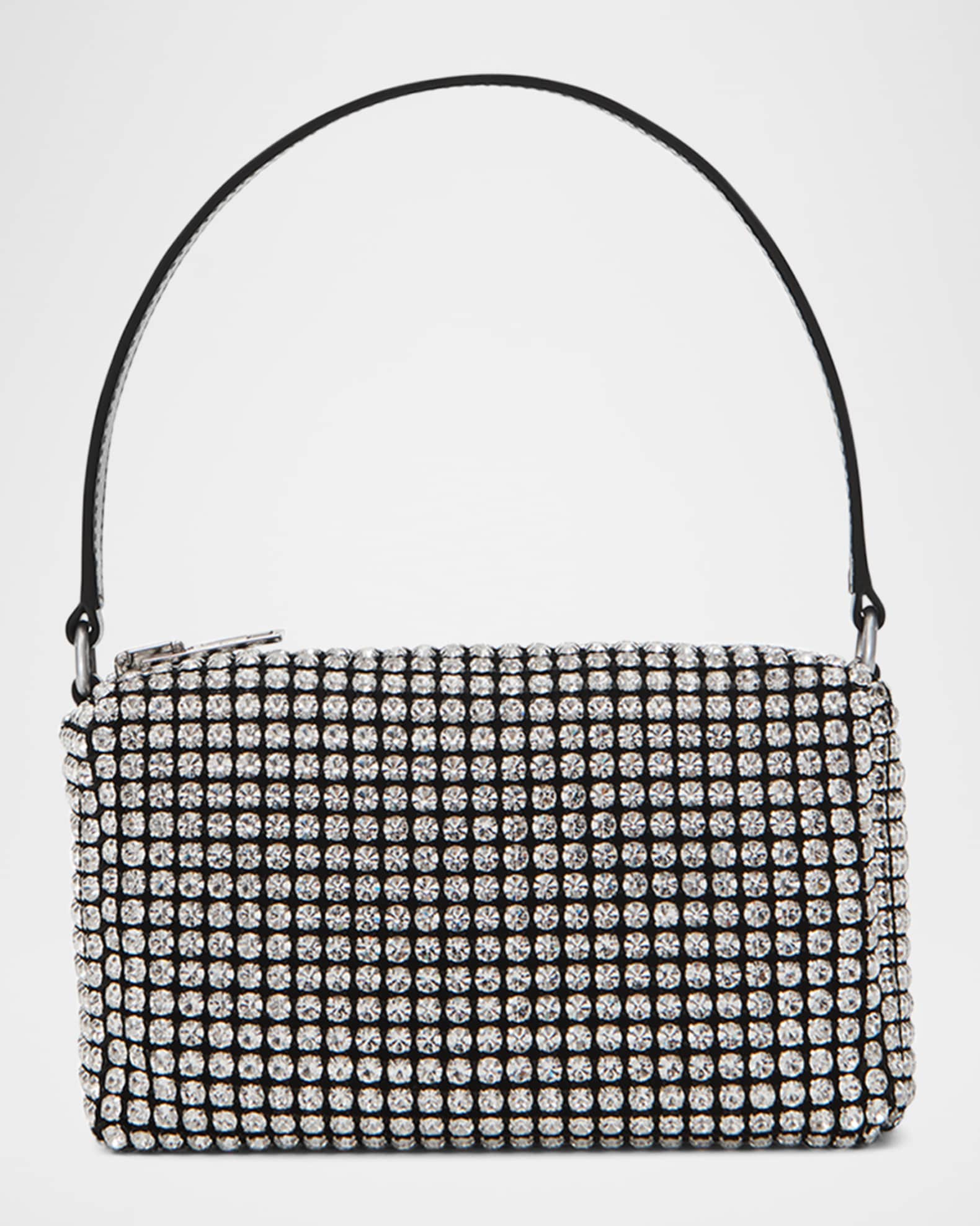 Alexander Wang Rhinestone Chain-Mesh Medium Pouch Shoulder Bag