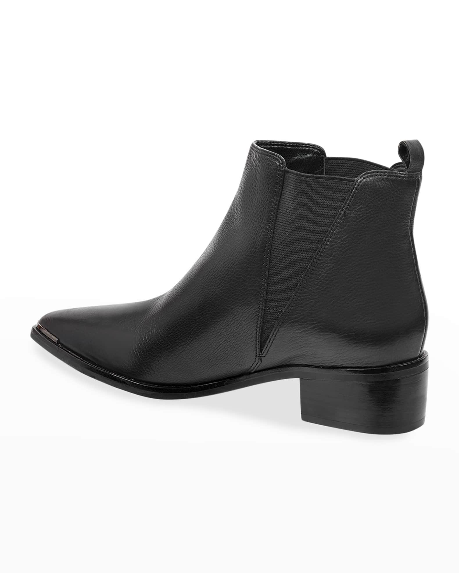 Marc Fisher LTD Yale Leather Pointed Chelsea Booties | Neiman Marcus
