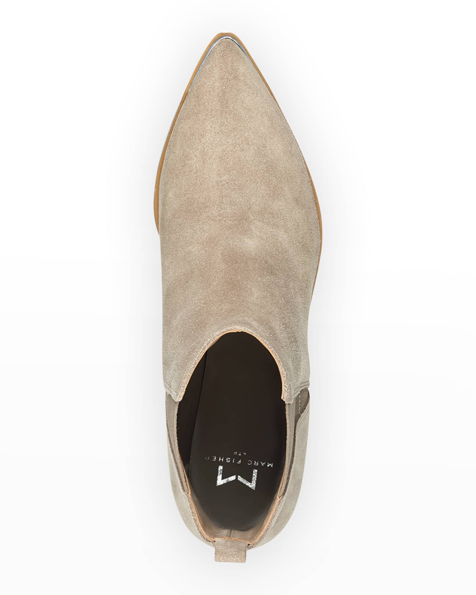 Marc Fisher LTD Yale Leather Pointed Chelsea Booties Neiman Marcus