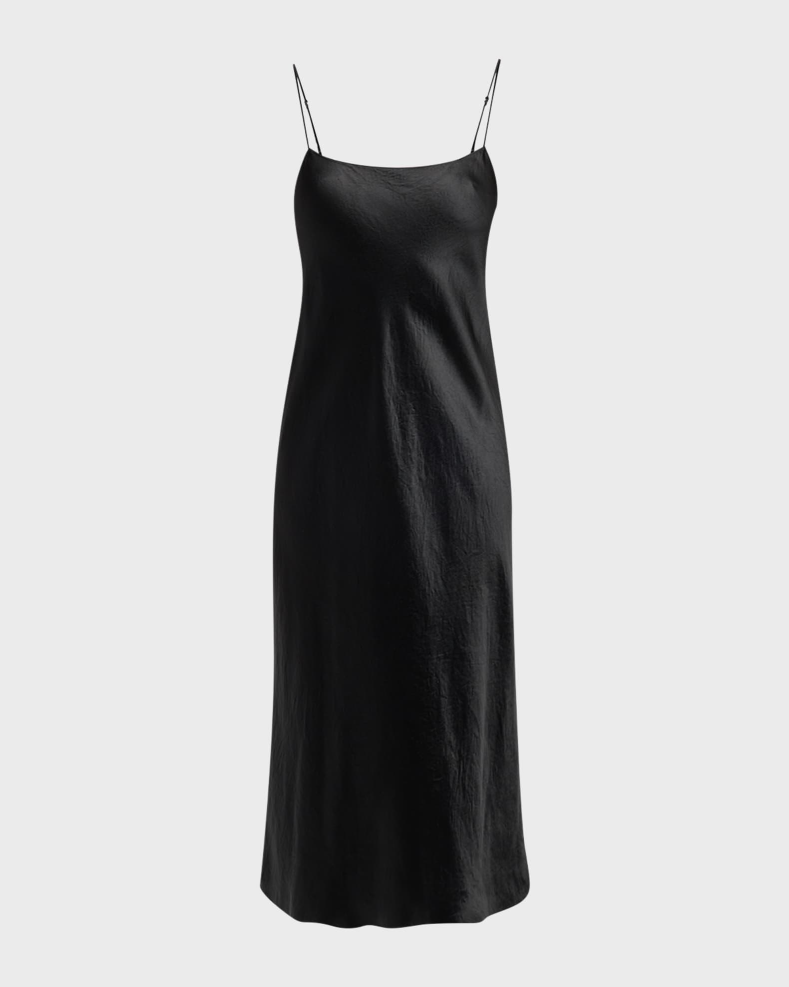 green emerald velvet dress Vince Women's Chiffon-Layered Satin Slip Dress main image 1