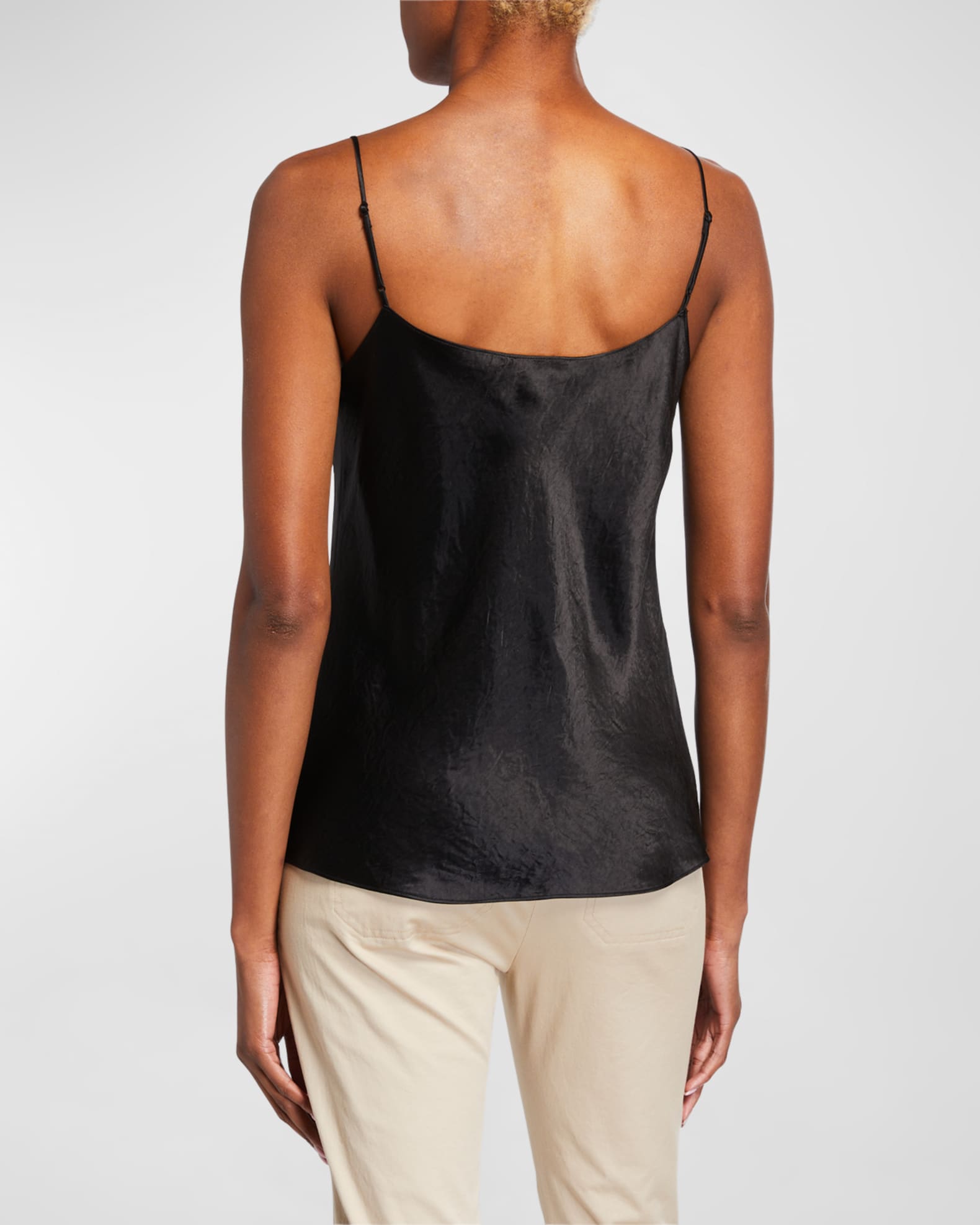 Vince Satin Scoop-Neck Cami | Neiman Marcus