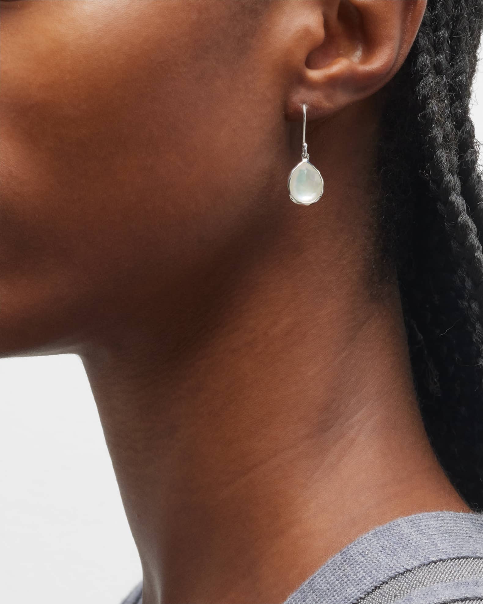 Mini Teardrop Earrings in Sterling Silver 1