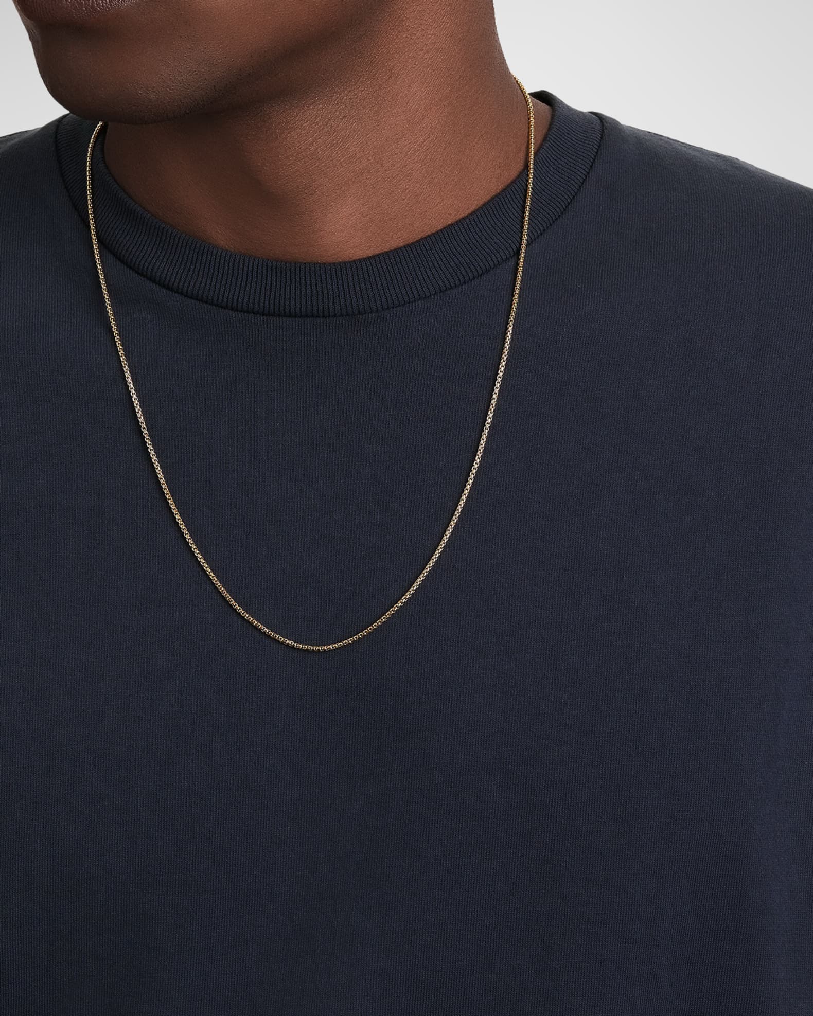 David Yurman Men's Box Chain Necklace in 18K Gold, 1.7mm, 22