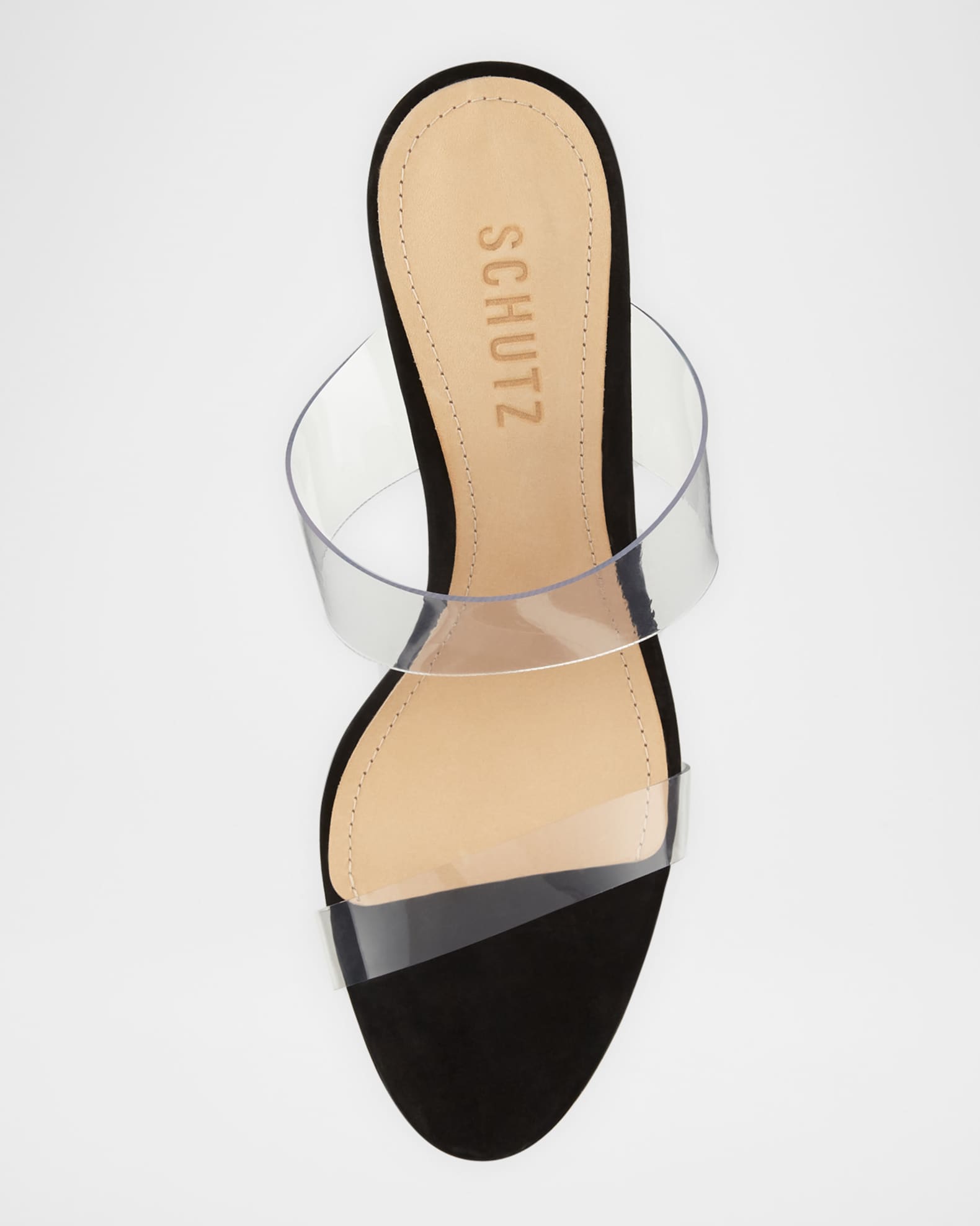 Ariella Strappy See-Through Vinyl Slide High-Heel Sandals | Neiman Marcus