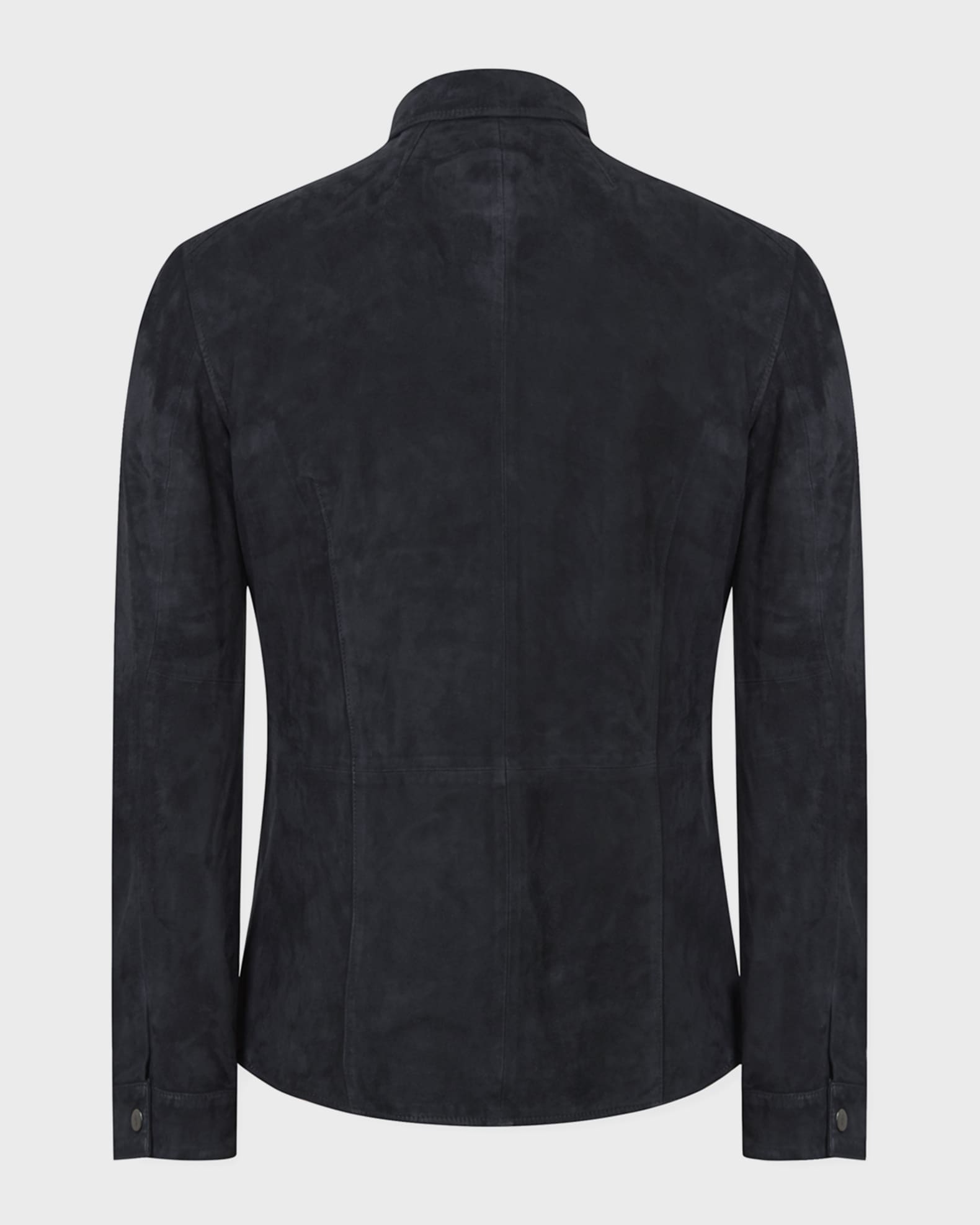 John Varvatos Men s Snap Front Suede Shirt Jacket Neiman Marcus