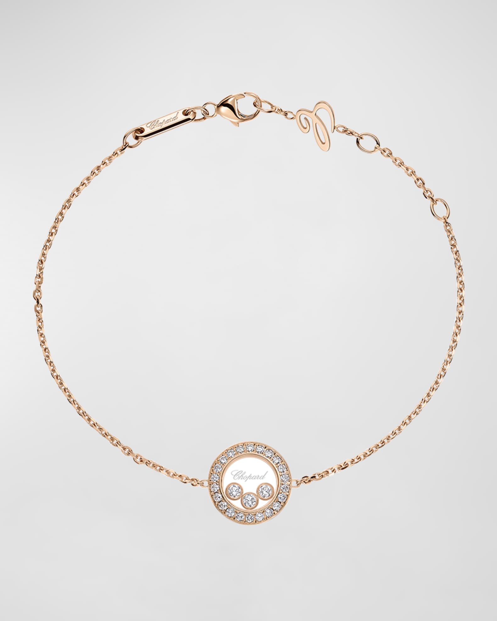 Chopard Happy Hearts 18K Rose Gold Diamond Bracelet | Neiman Marcus
