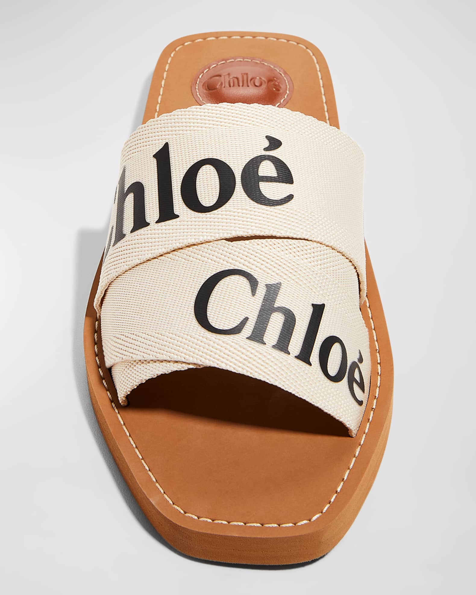 Logo slide sandal chloé top