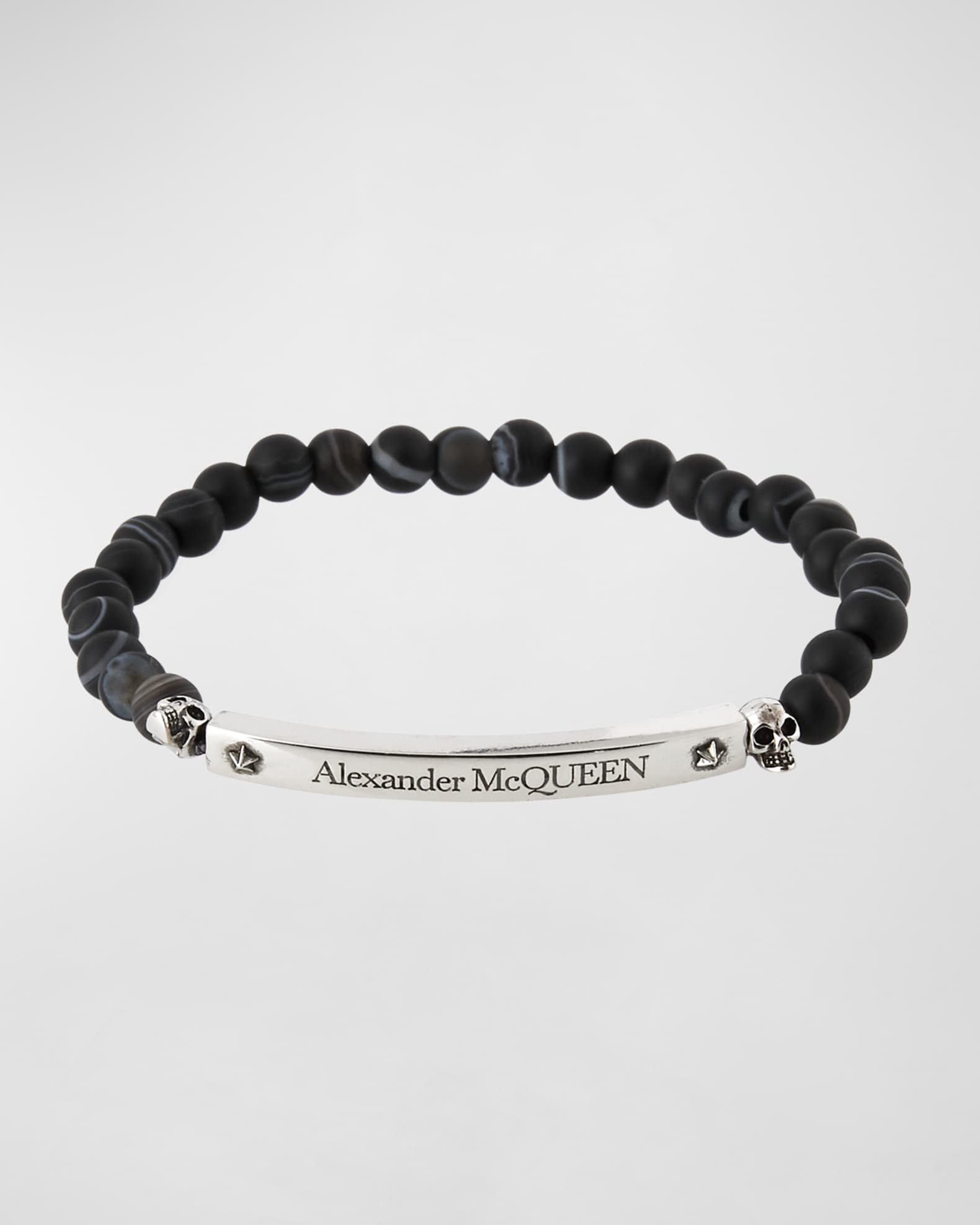 Alexander mcqueen beaded skull bracelet cheap