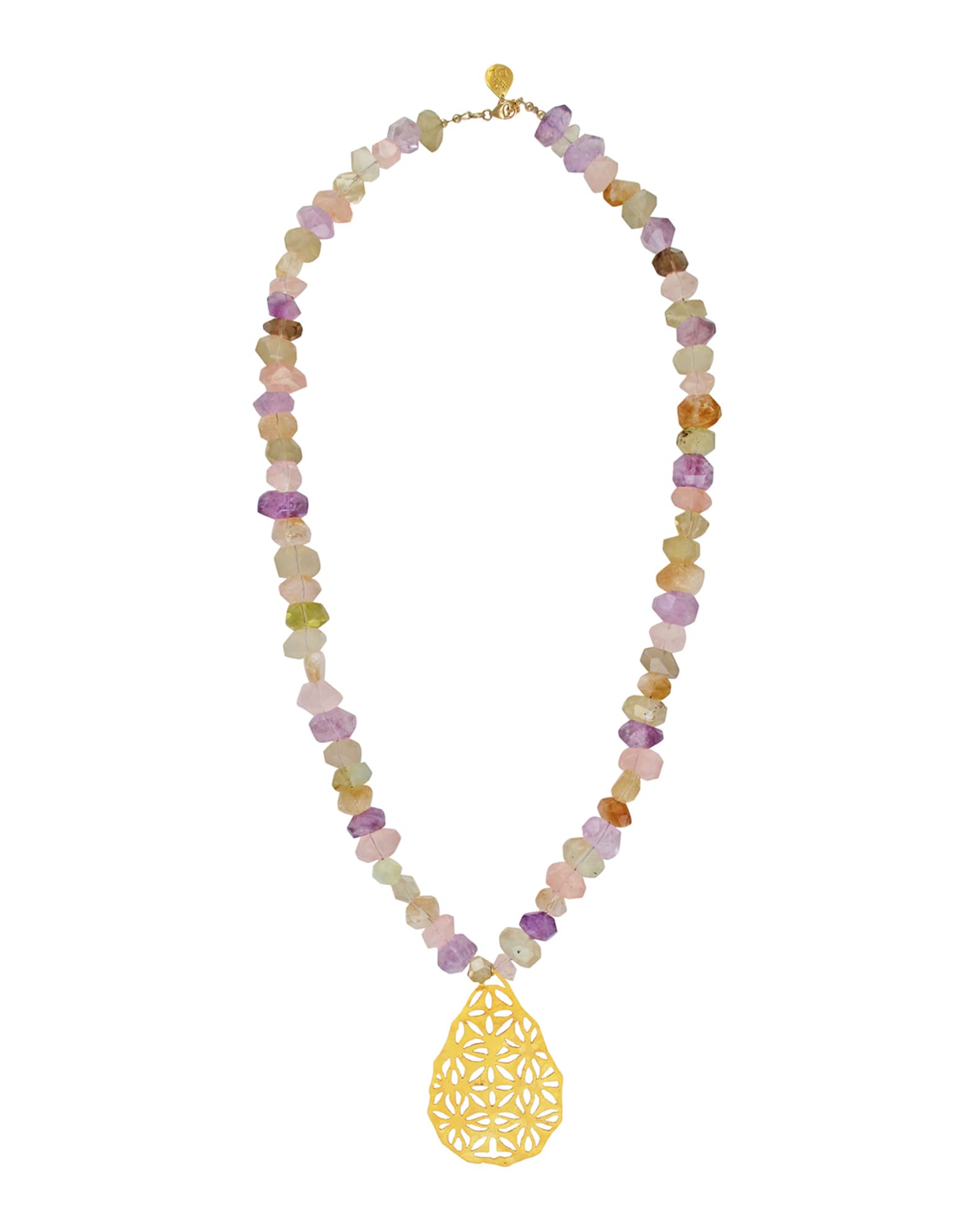 Pastel Filigree Pendant Necklace 0