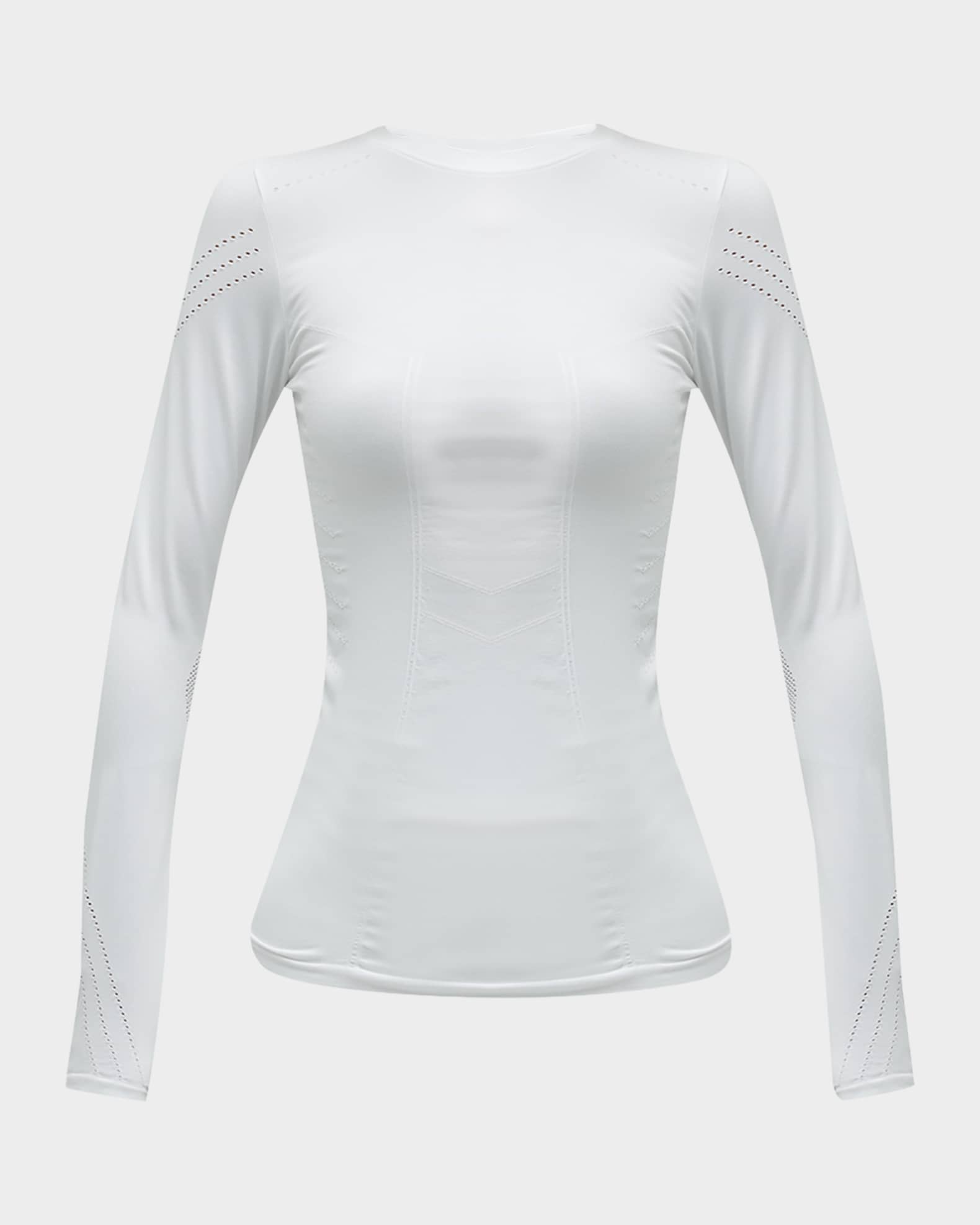 Magnetic Long-Sleeve Mesh Top 0