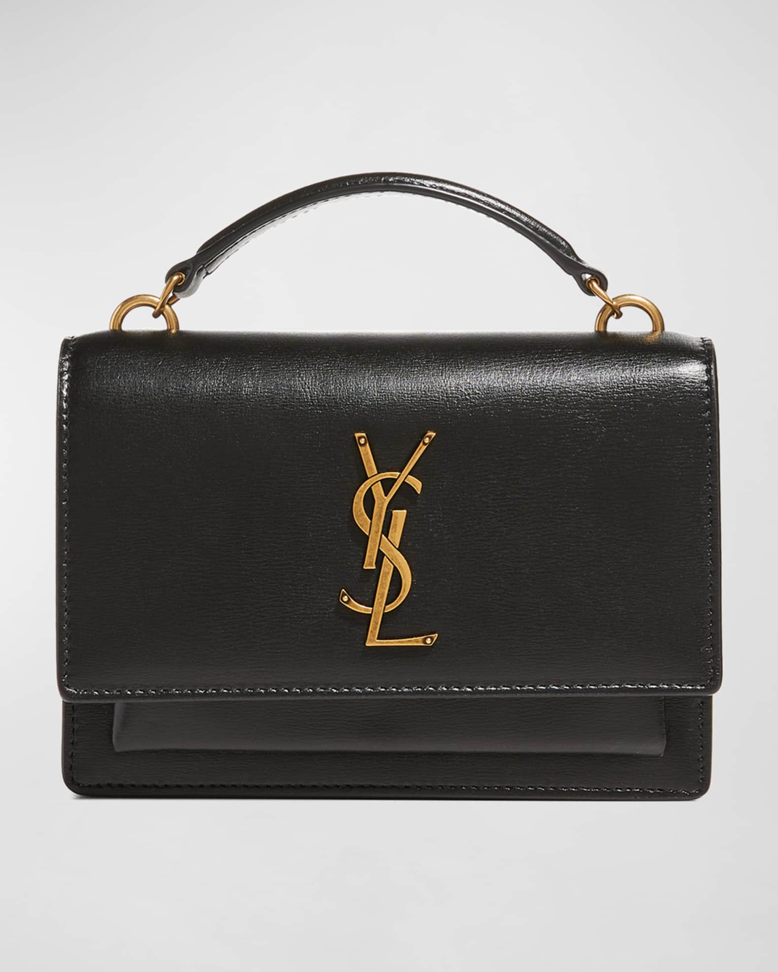 Sunset Medium YSL Top-Handle Crossbody Bag in Smooth Leather