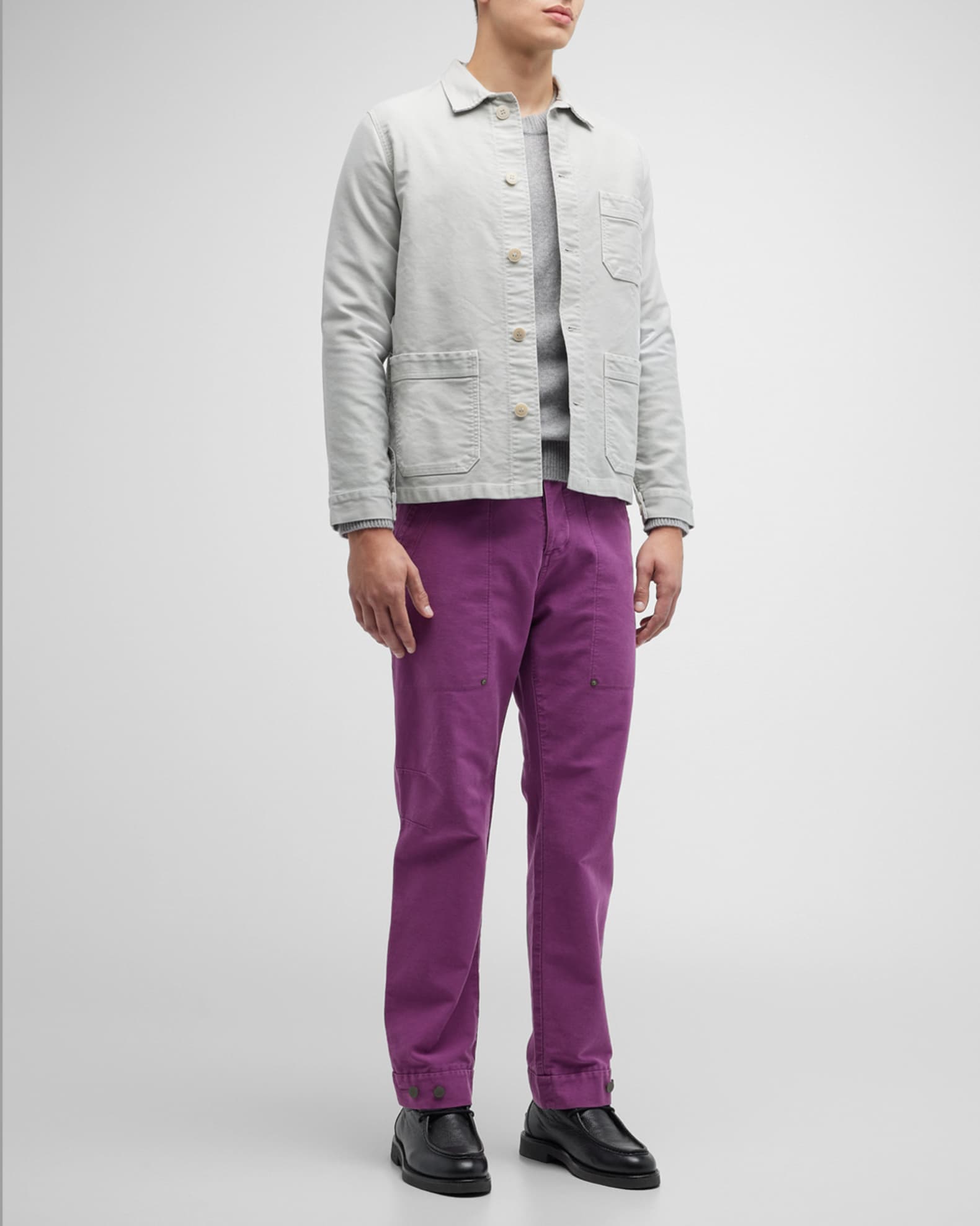 B. x Le Mont St. Michel Men's StoneWashed French Worker Jacket