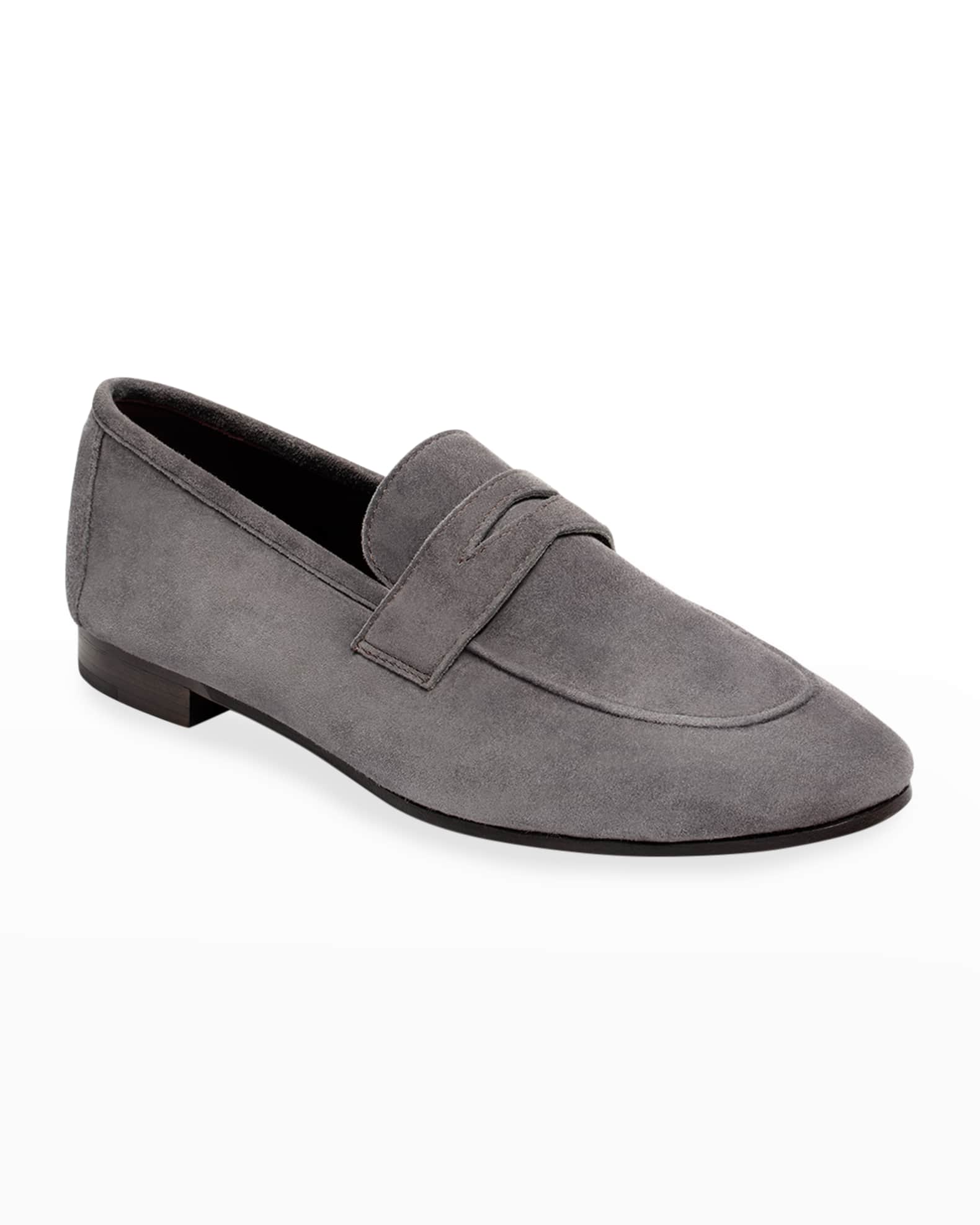Flaneur Suede Flat Penny Loafers 1