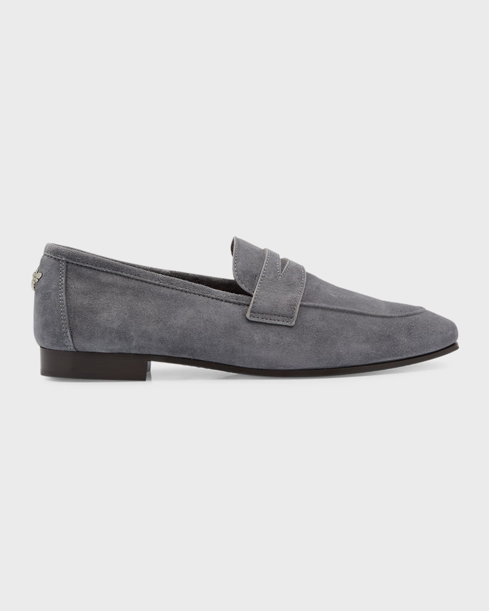 Flaneur Suede Flat Penny Loafers 0