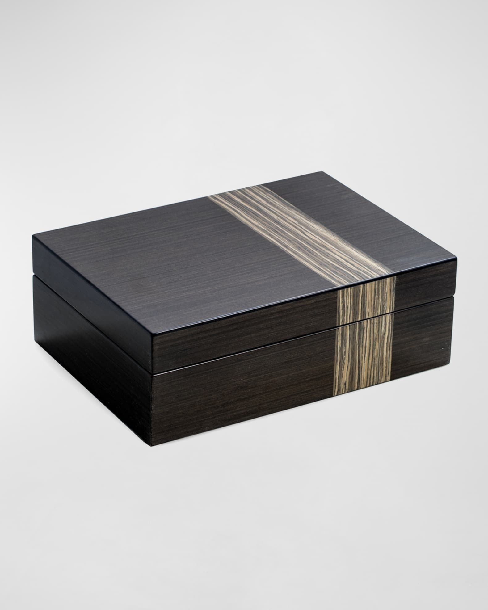 Lacquered Ash Wood Valet Box 1