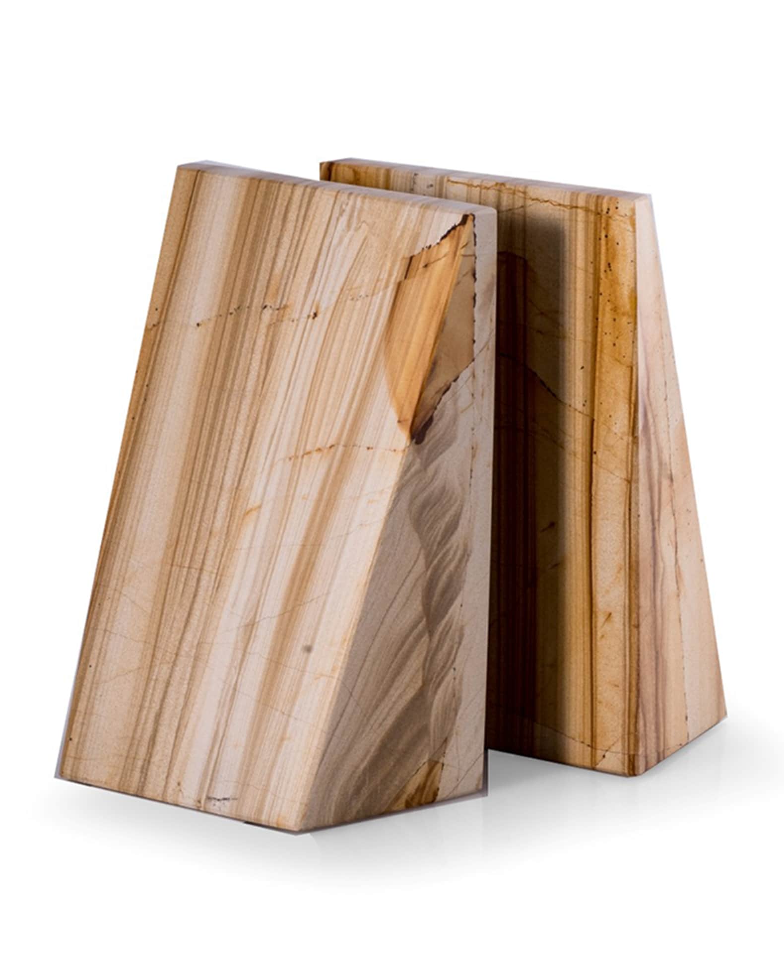Natural Marble Wedge Bookend 0