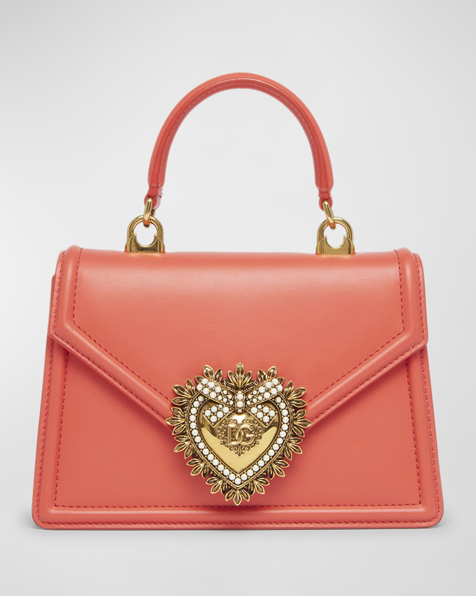 Dolce Gabbana Devotion Top Handle Bag Corallo
