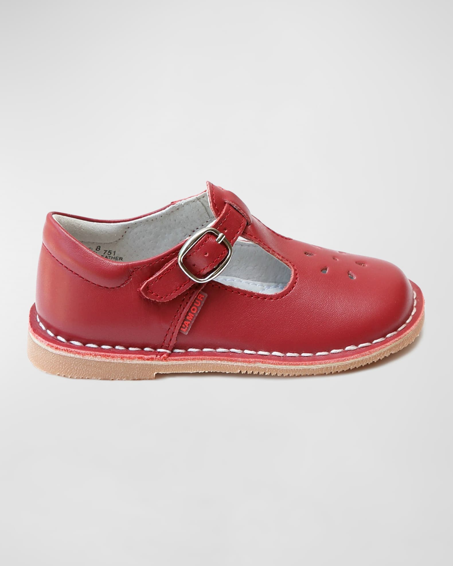 Girl's Joy Leather Cutout T-Strap Mary Jane, Baby/Toddler/Kids 1