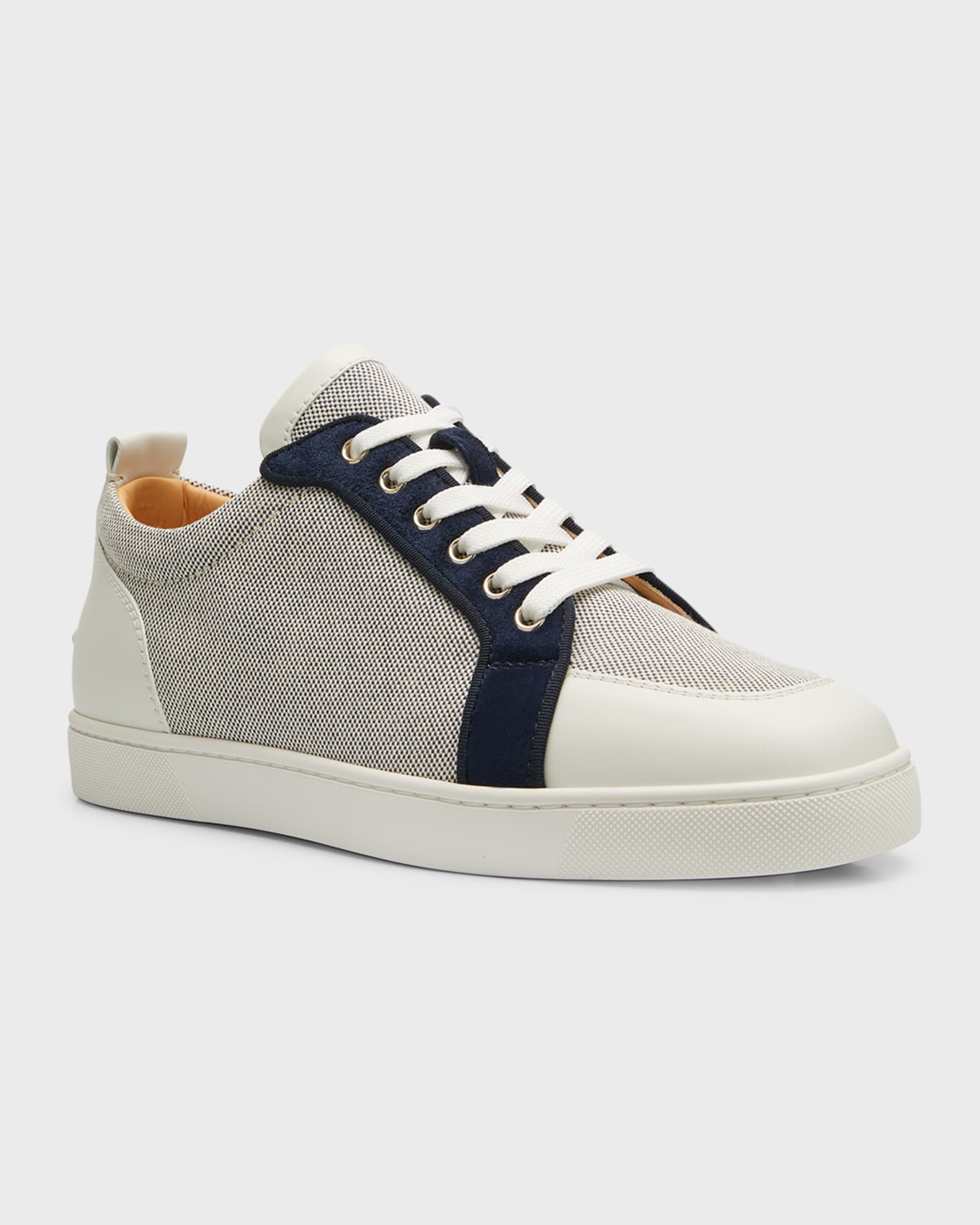 Christian Louboutin Men s Rantu Colorblock Leather Low Top Sneakers Neiman Marcus