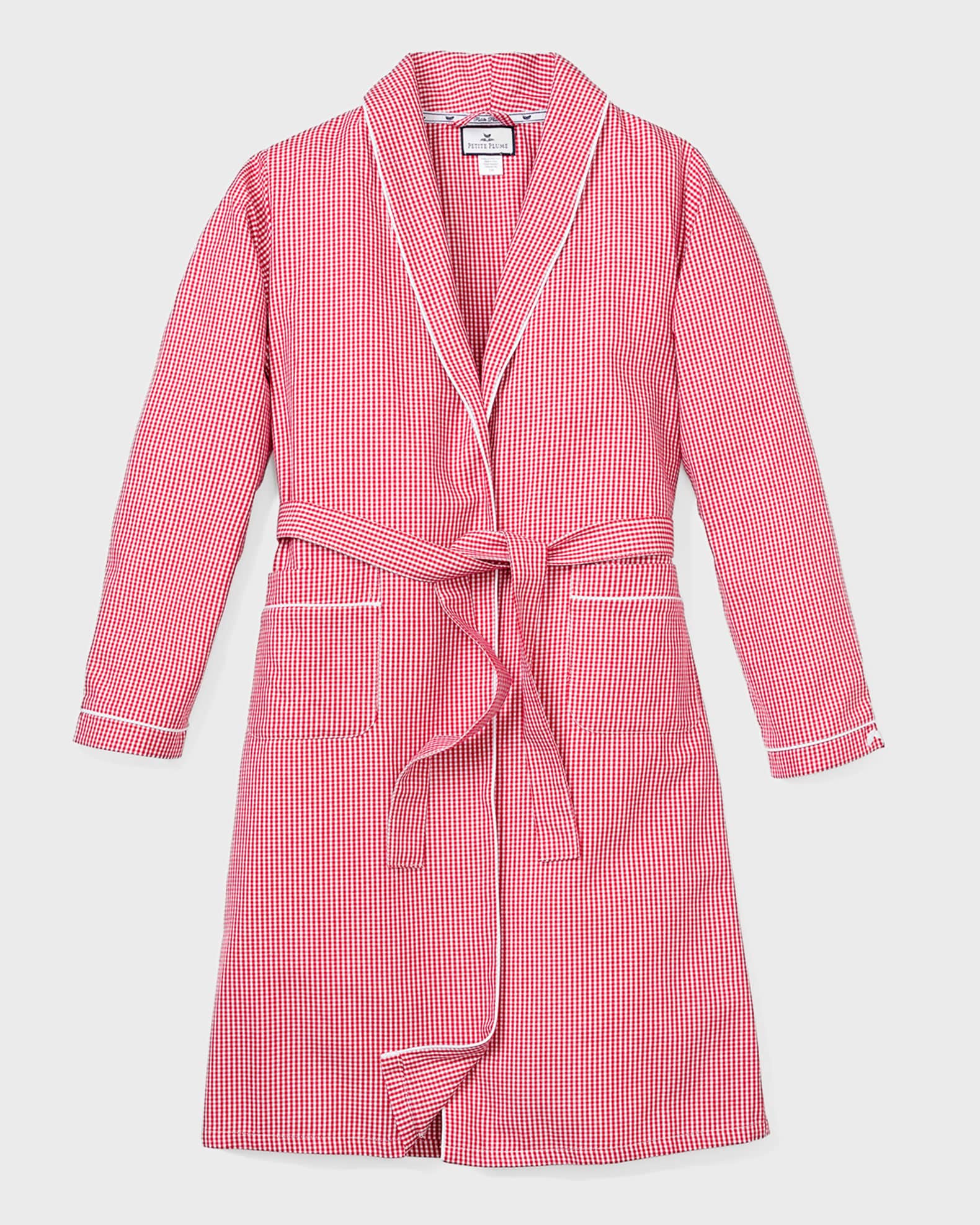 Petite Plume Mini Gingham Robe, Size 2-14