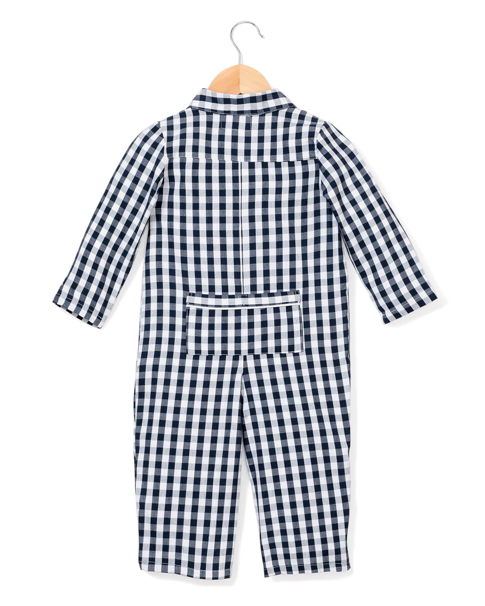 Petite Plume Gingham Coverall, Size 0-24 Months | Neiman Marcus